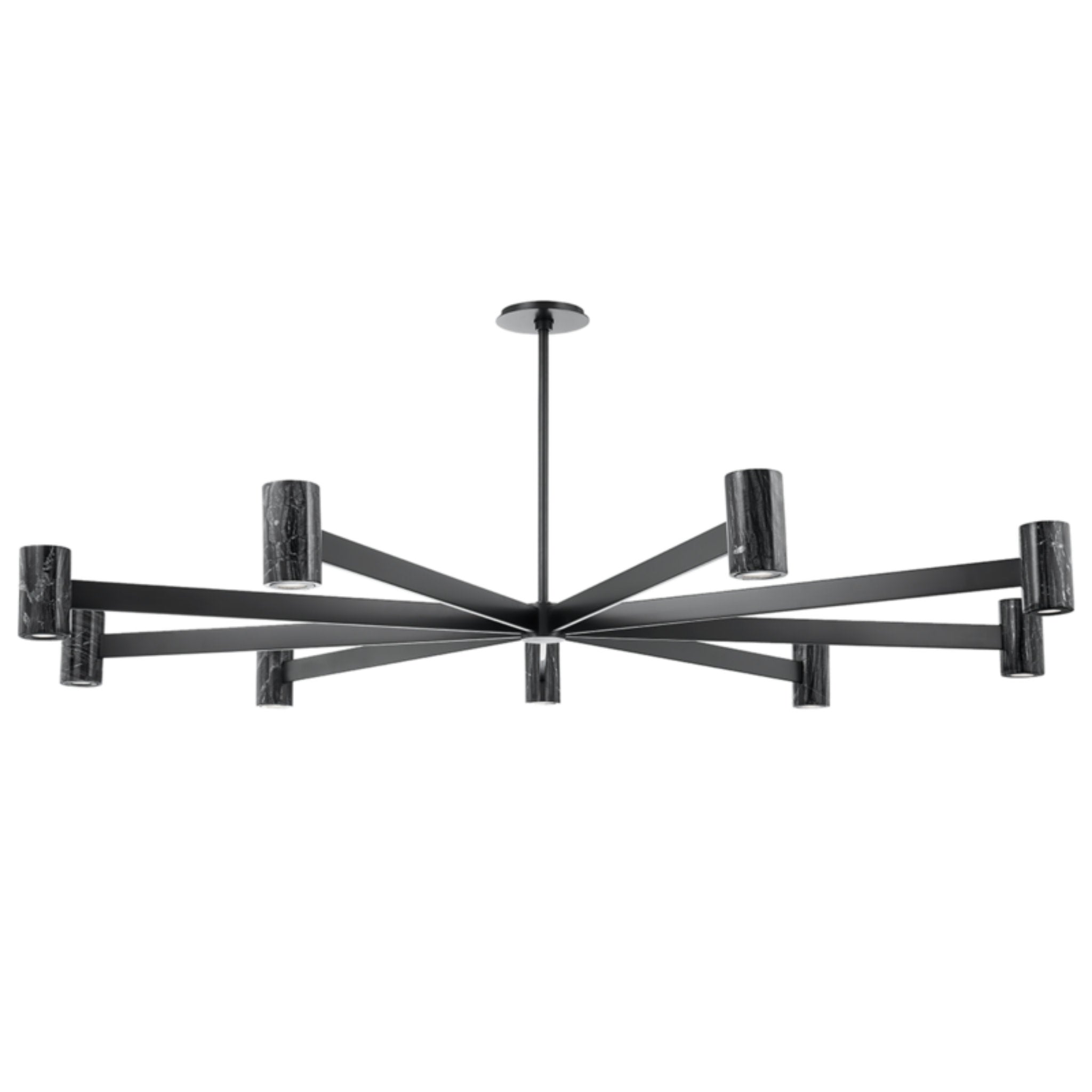 Predock 9 Light Chandelier in Black Brass