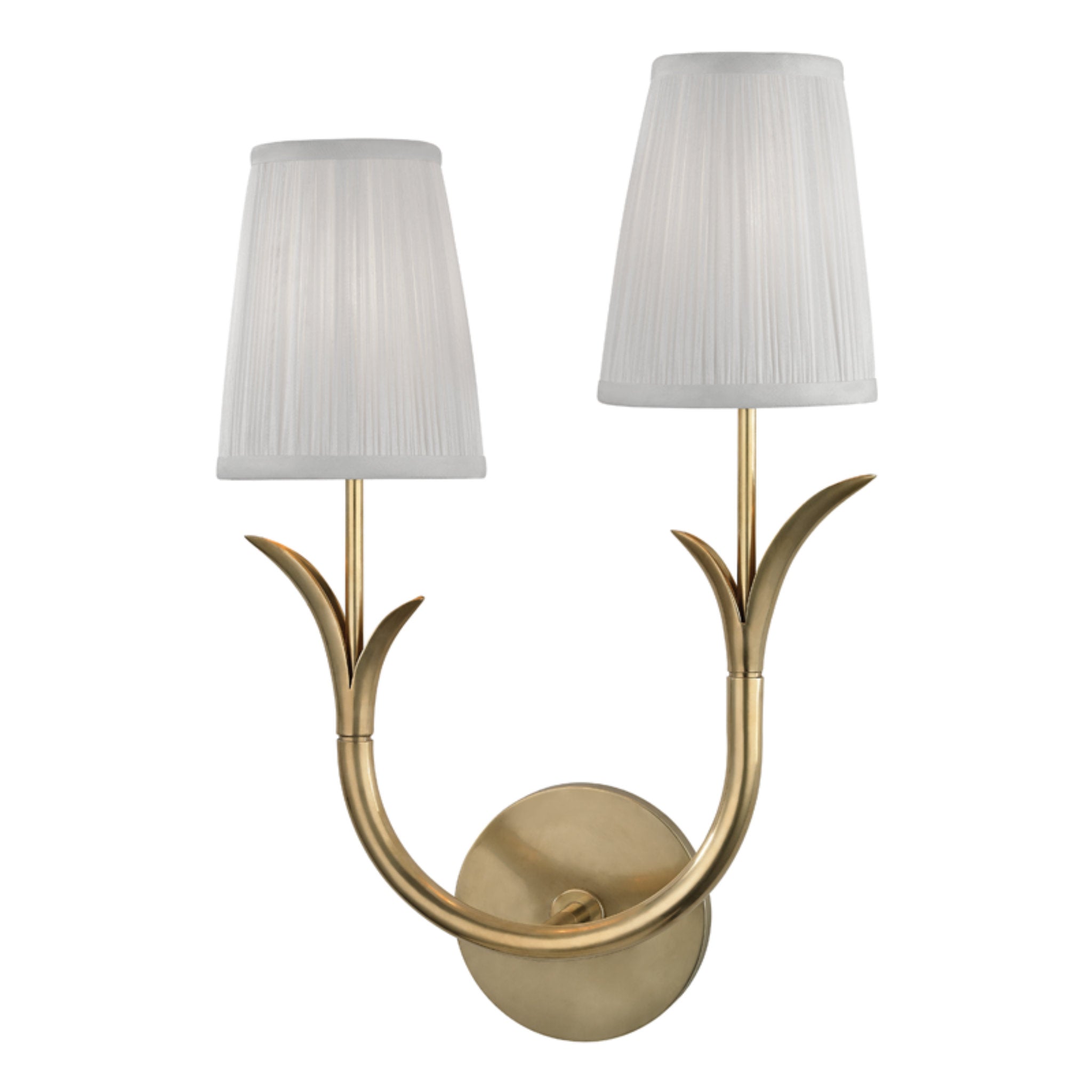 Deering 2 Light Wall Sconce in Aged Brass