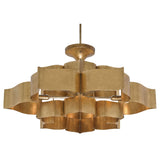 Grand Lotus Large Gold Chandelier - Antique Gold Leaf – Foundry