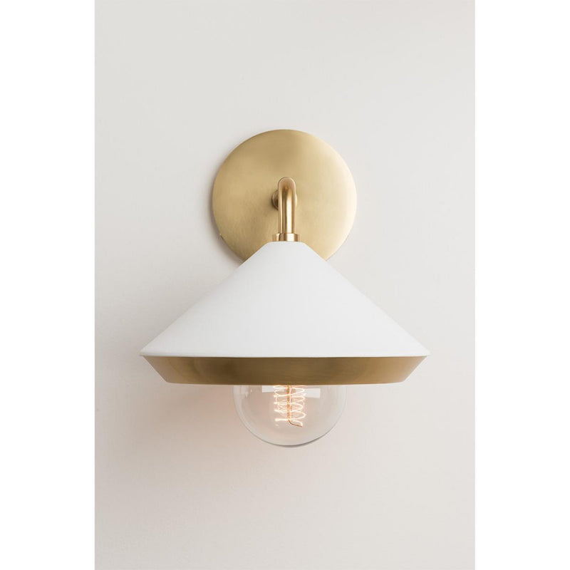 Marnie 1 Light Pendant in Aged Brass/Black – Foundry Lighting