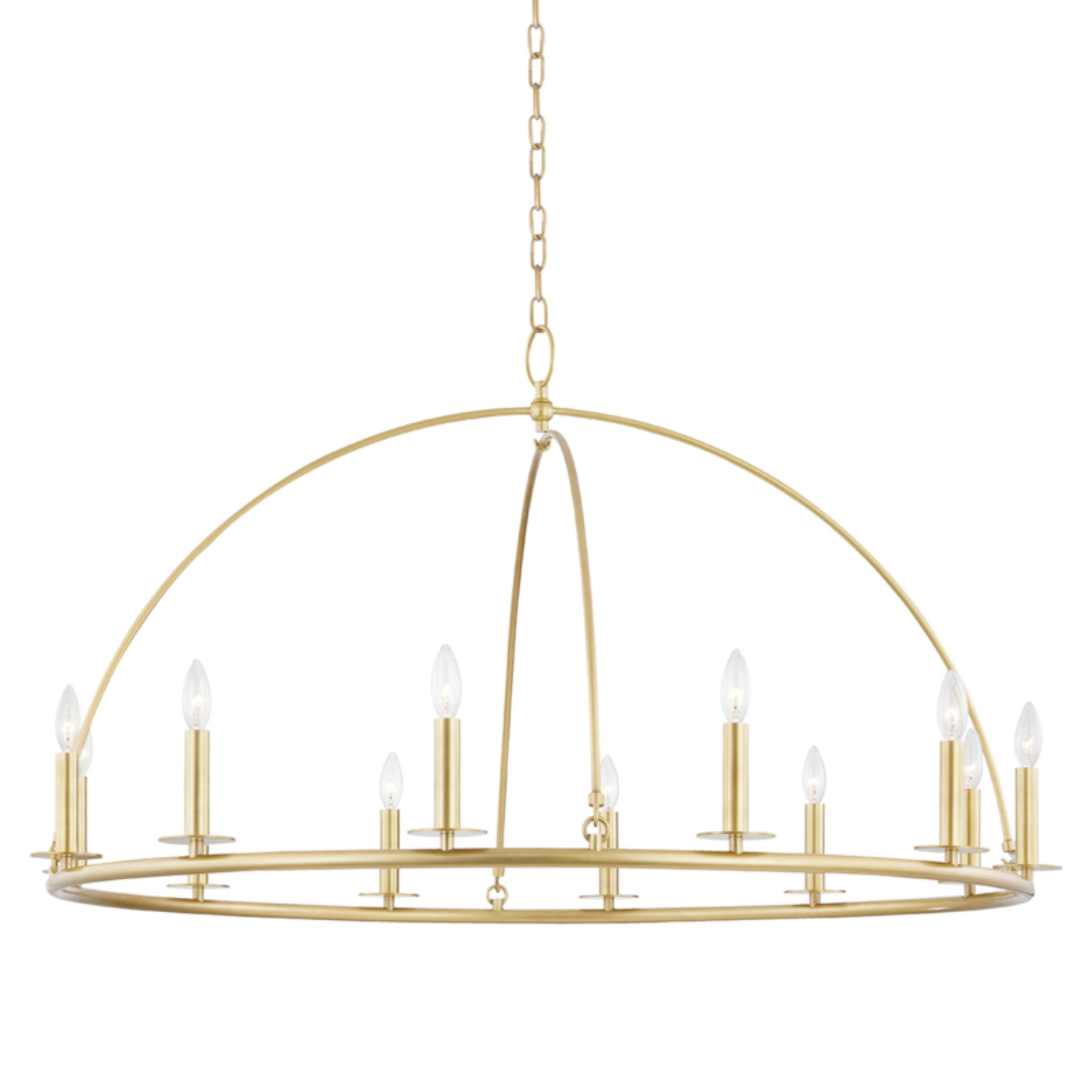 Howell 12 Light Chandelier in Aged Brass