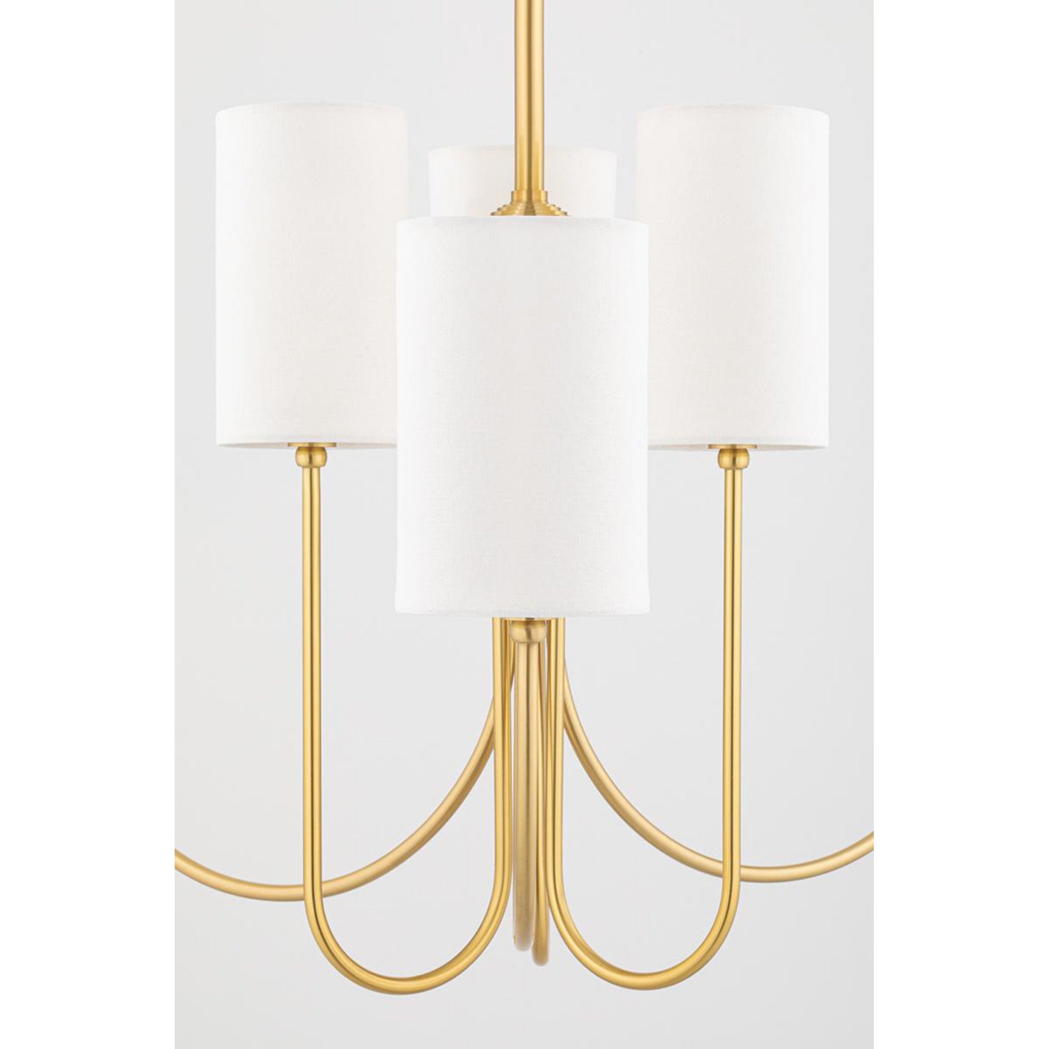 Harlem 6 Light Chandelier in Aged Brass