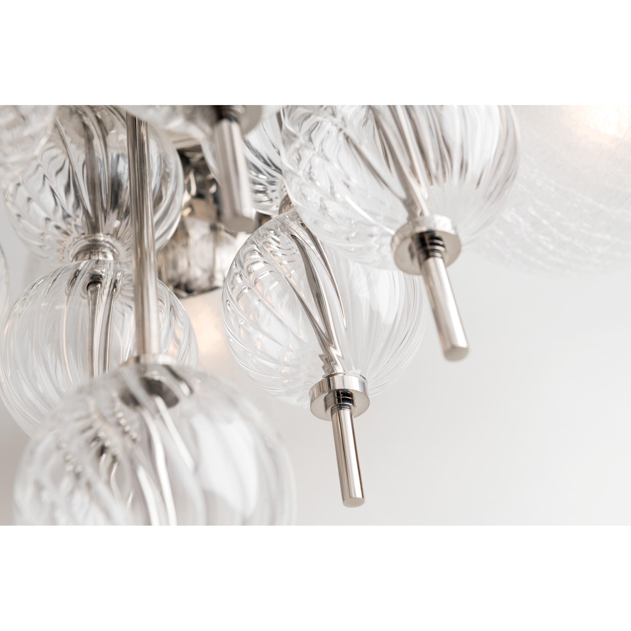 Calypso 8 Light Chandelier in Polished Nickel by Corey Damen Jenkins