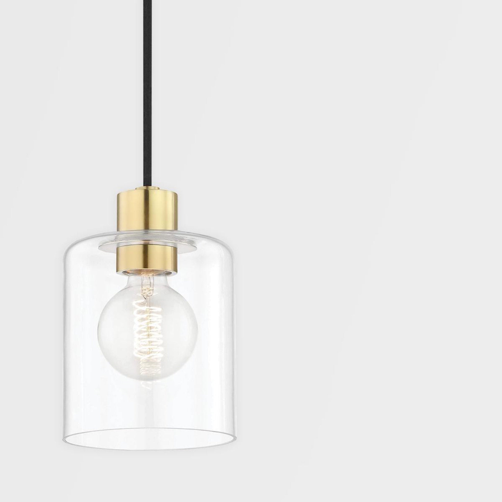 Neko 1-Light Pendant in Aged Brass