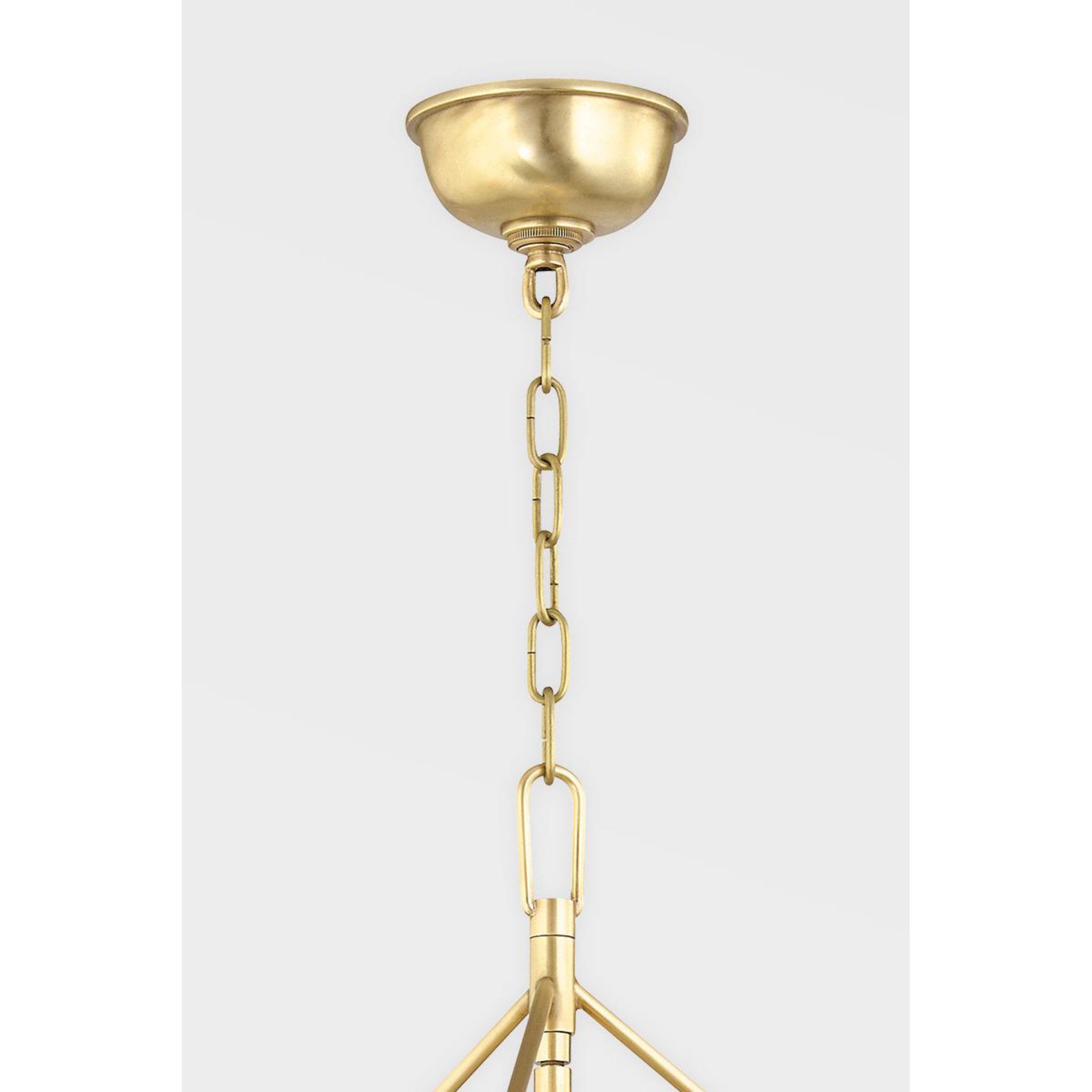 Roundout 12 Light Chandelier in Aged Brass