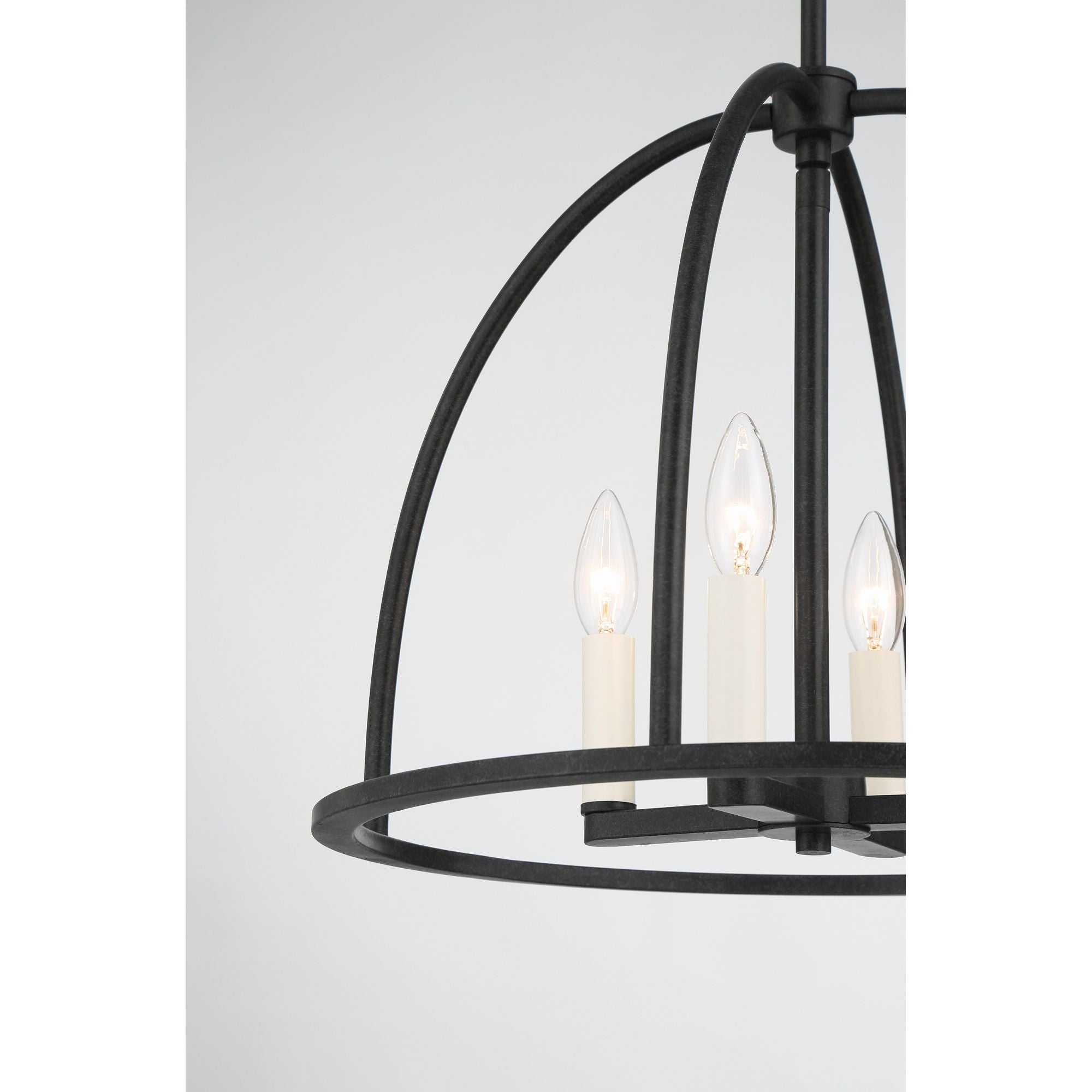 Abbott 4 Light Black Chandelier 18.25"W x 14.75"H x 18.25"D