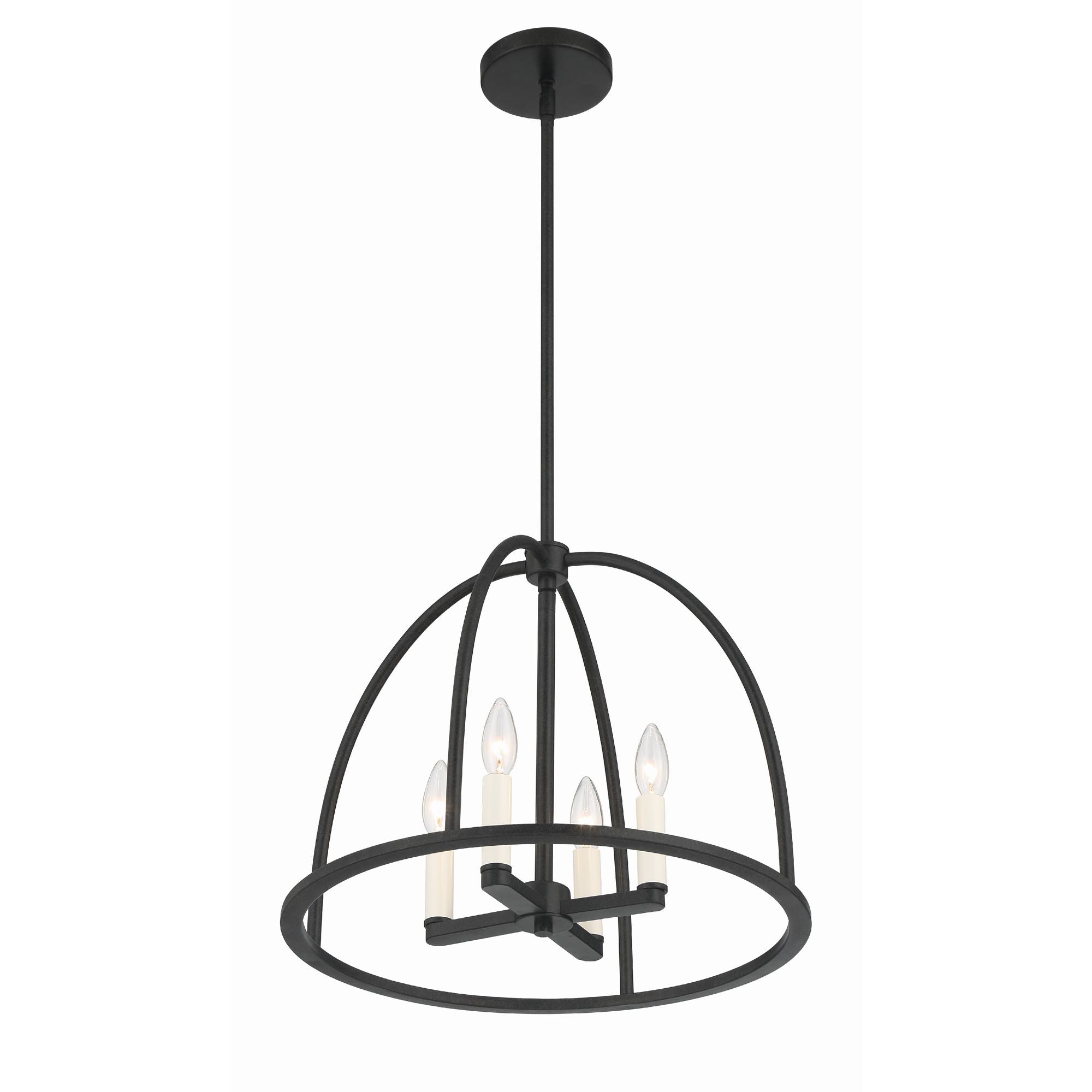 Abbott 4 Light Black Chandelier 18.25"W x 14.75"H x 18.25"D