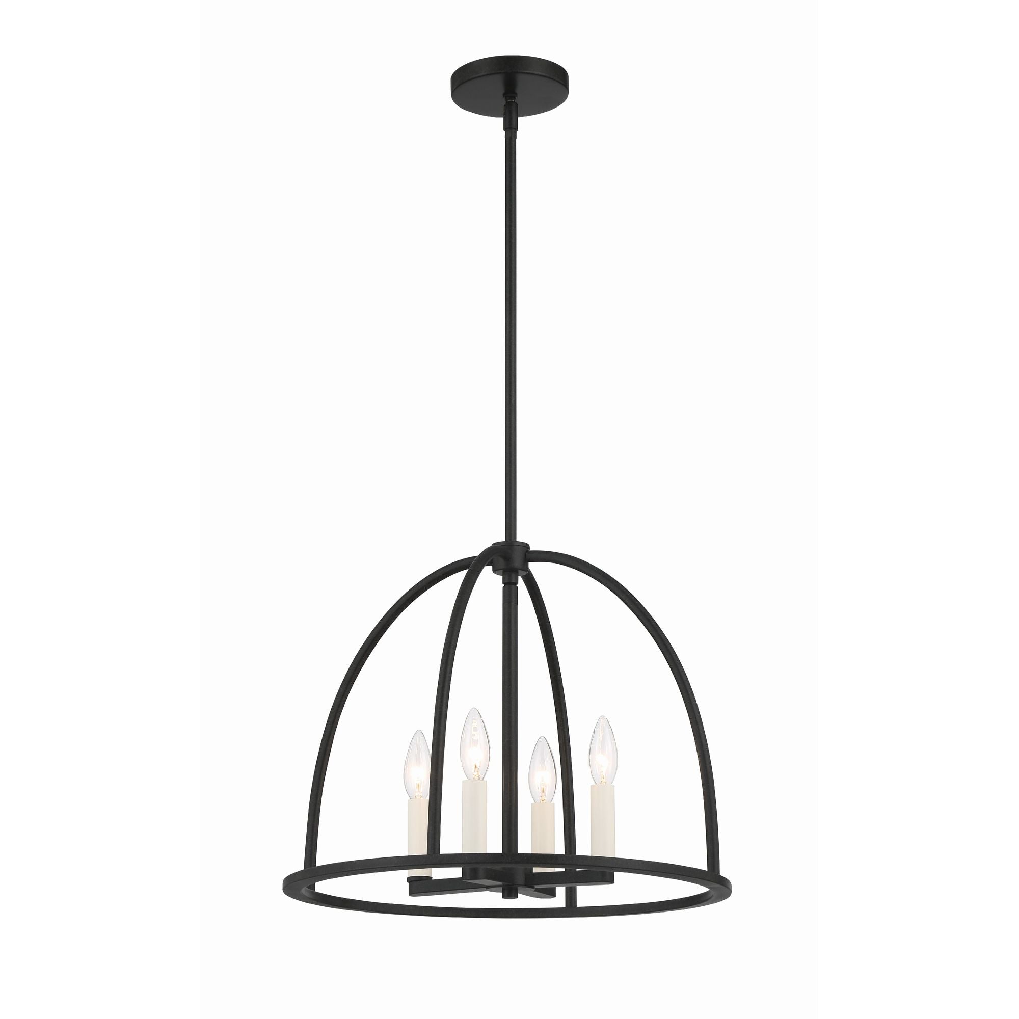 Abbott 4 Light Black Chandelier 18.25"W x 14.75"H x 18.25"D