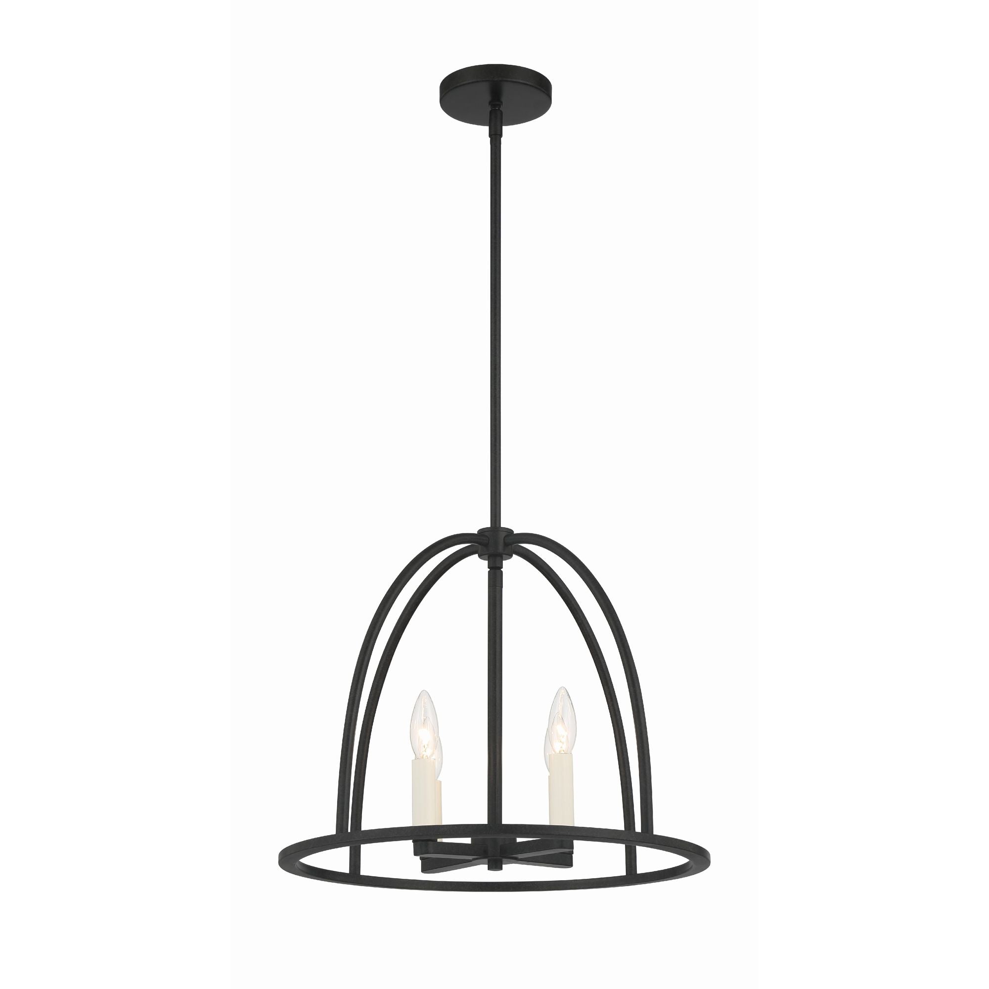 Abbott 4 Light Black Chandelier 18.25"W x 14.75"H x 18.25"D