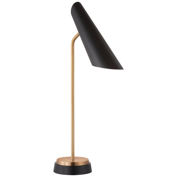 AERIN Franca Single Pivoting Task Lamp in Hand-Rubbed Antique Brass wi