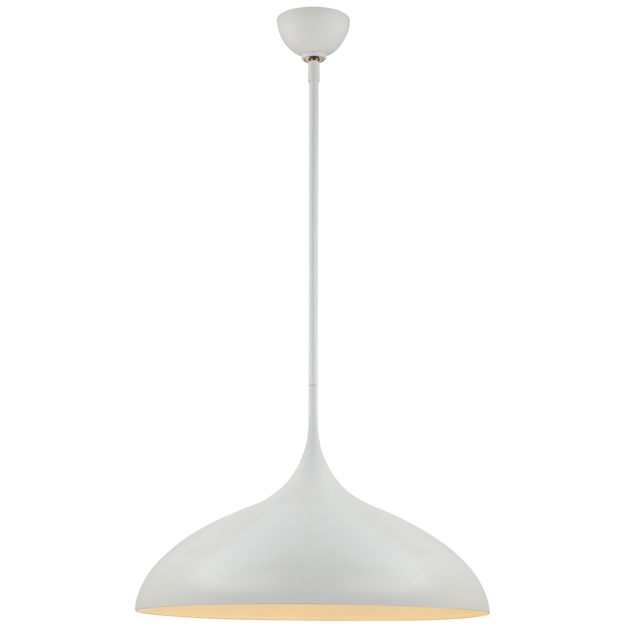 AERIN Agnes Large Pendant in Plaster White with Gild Interior