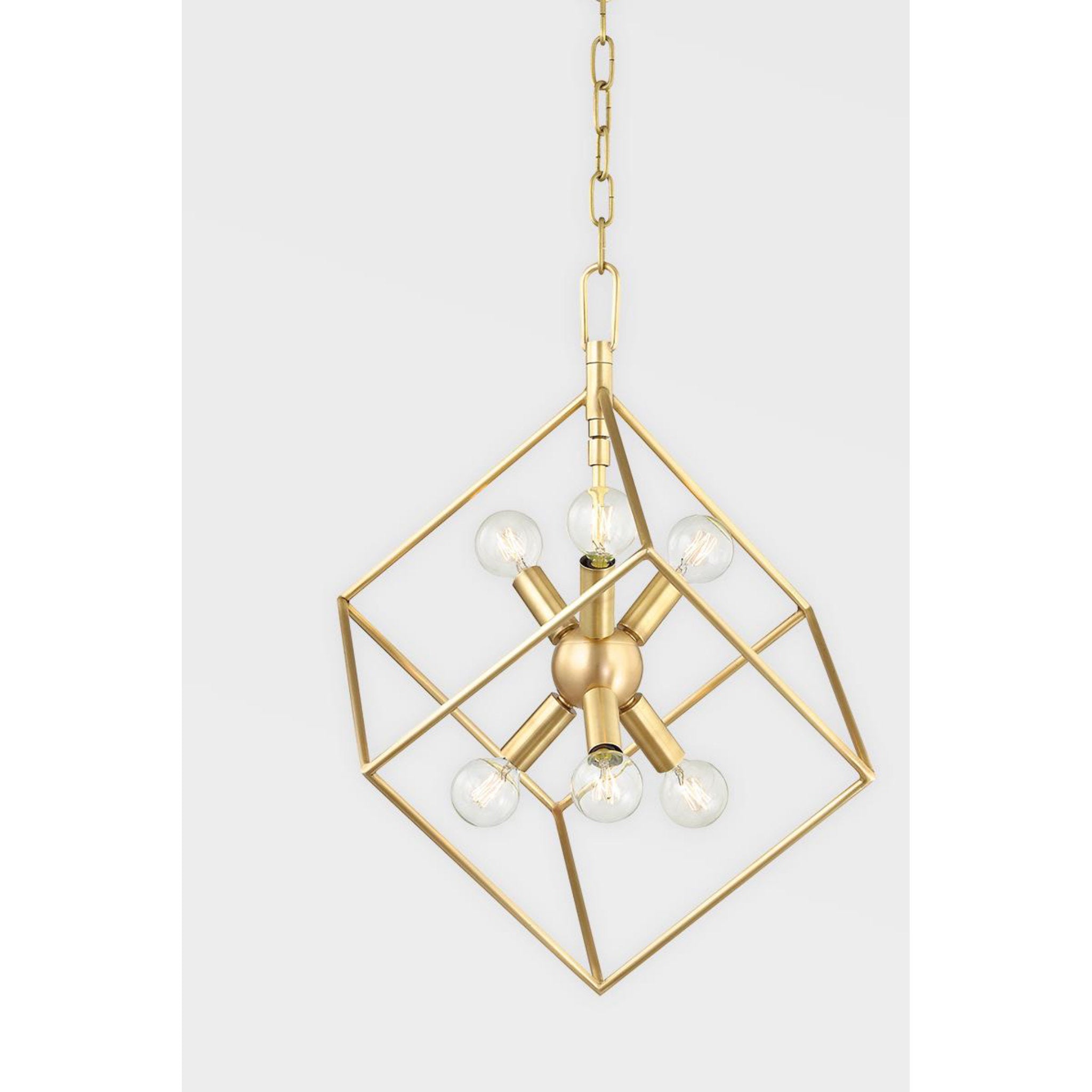 Roundout 12 Light Chandelier in Aged Brass