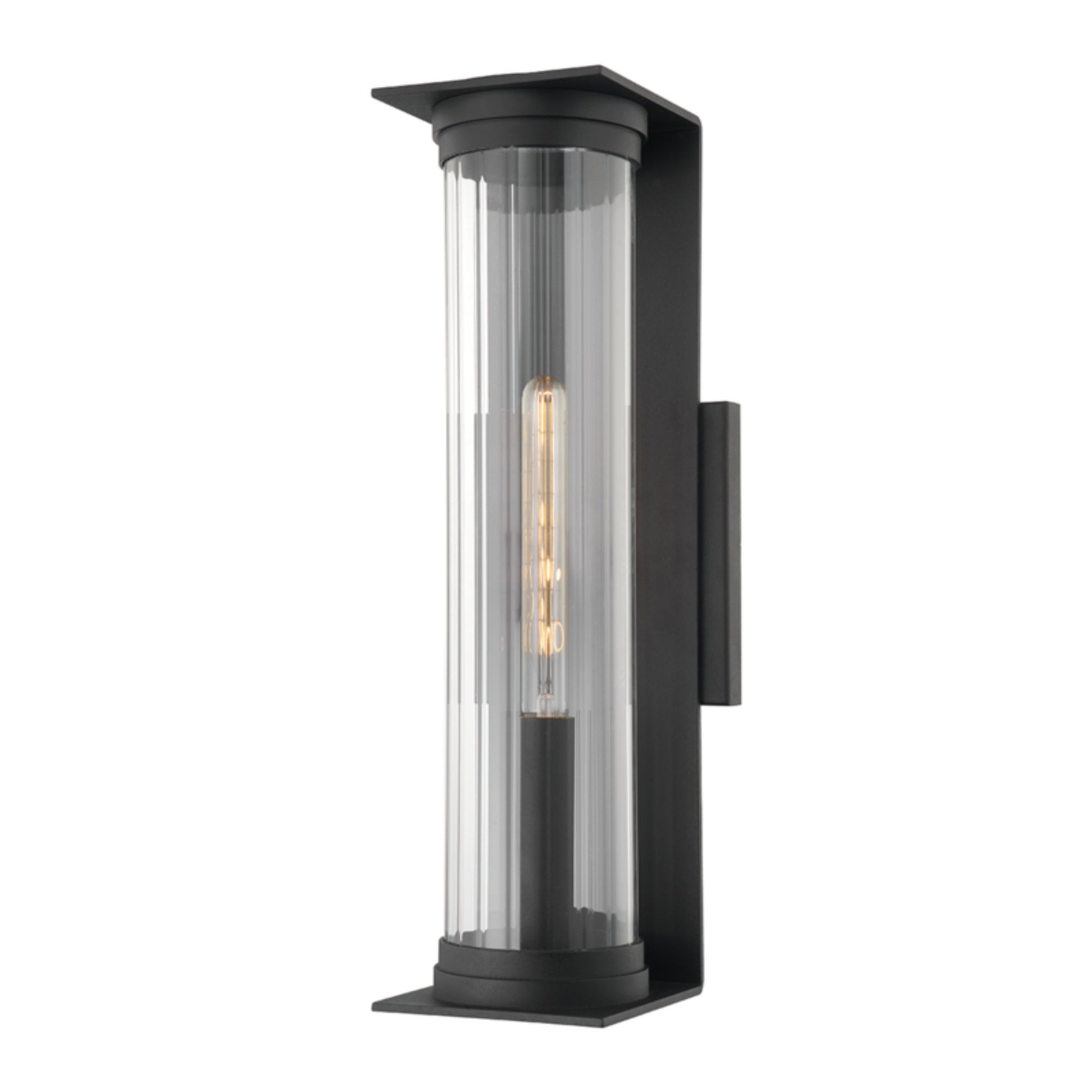 Presley Wall Sconce 1-Light LED in  Textured Black L7.5 x W7.5 x H22