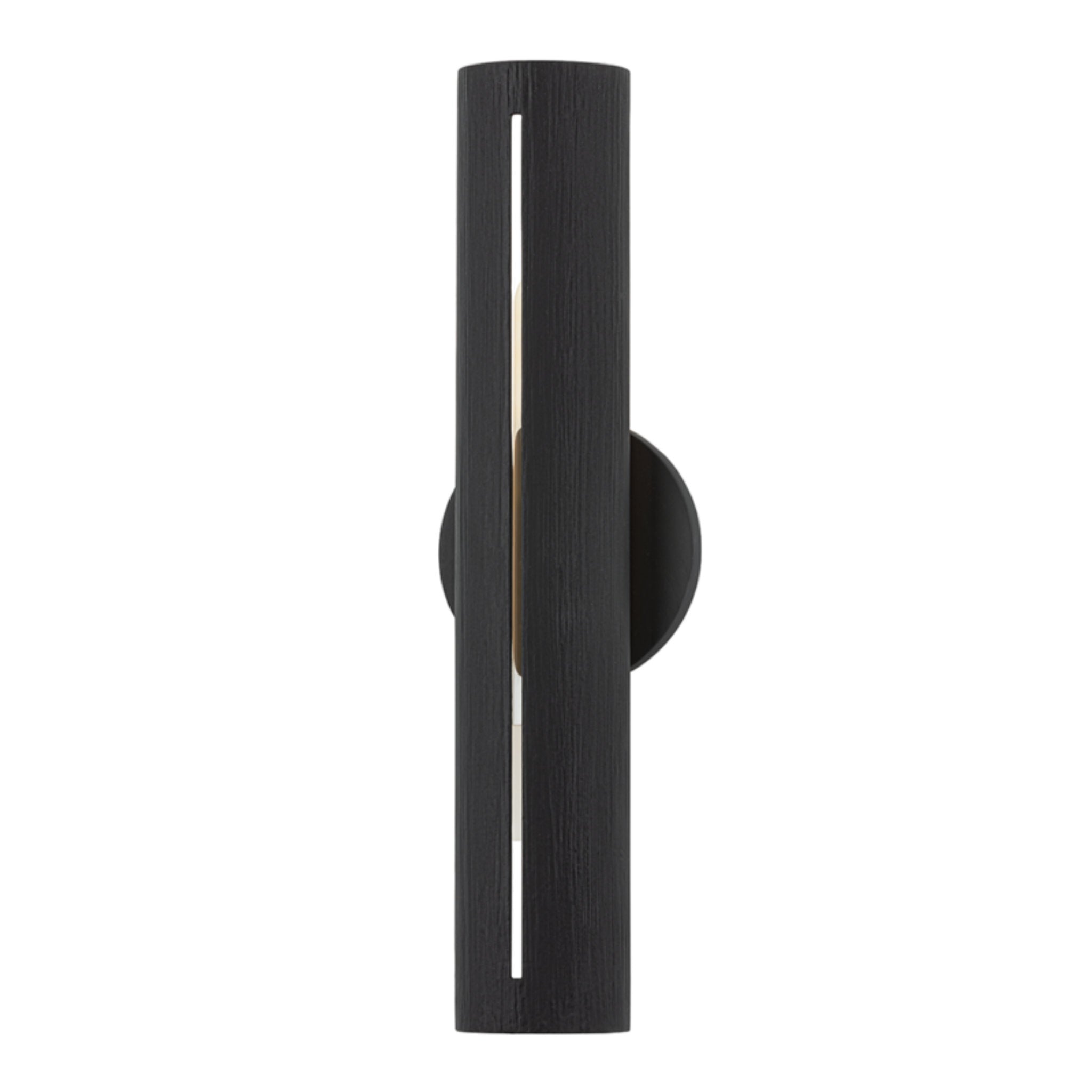 Brandon Wall Sconce 2-Light LED in  Textured Black L3.13 x W3.13 x H17.75