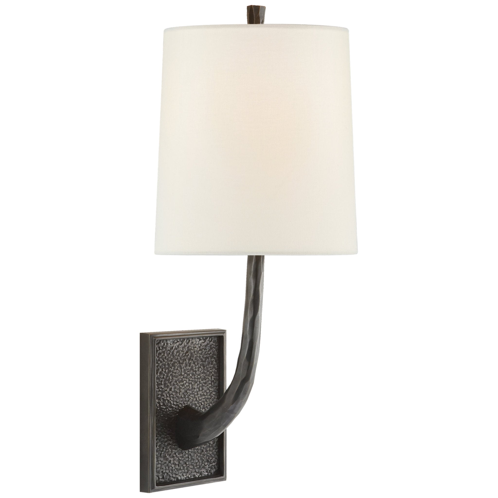 Barbara Barry Lyric Branch Sconce in Bronze with Linen Shade