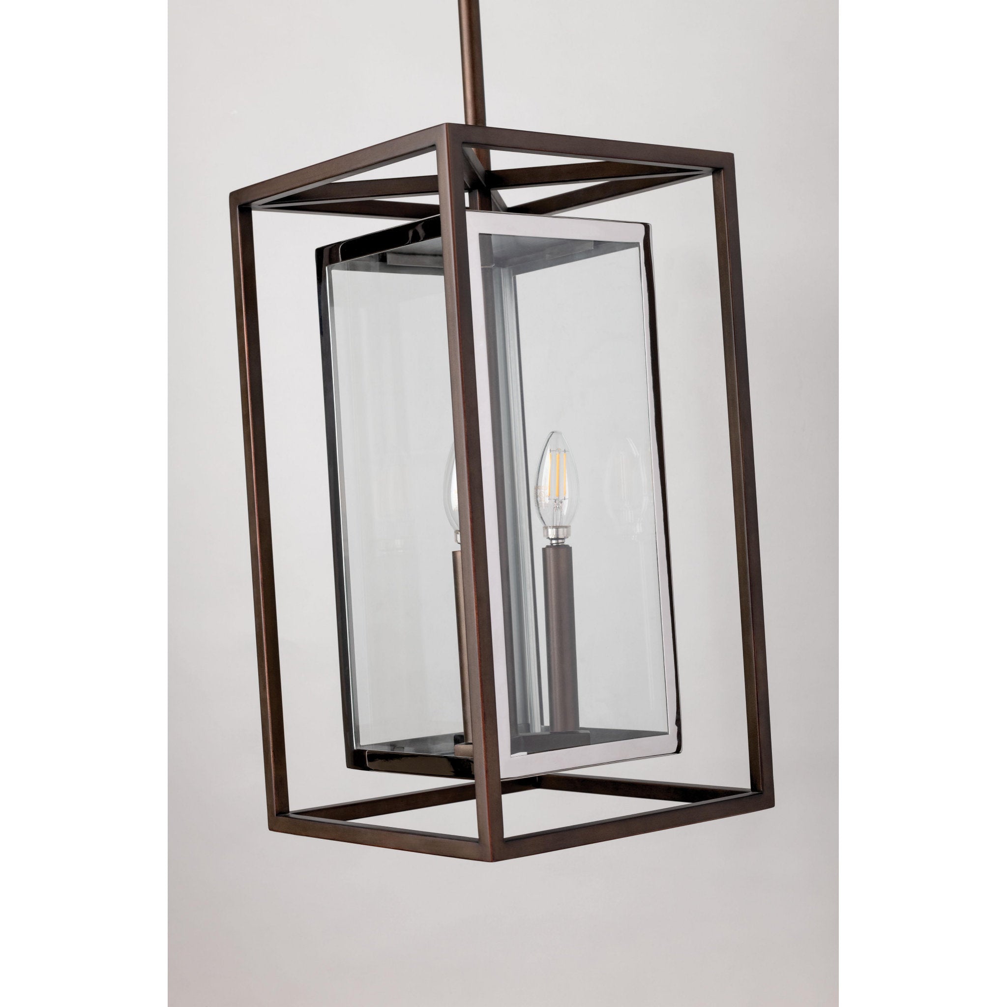 Morgan Lantern 3-Light LED in  Bronze/Stainless Steel L10.5 x W10.75 x H27.75