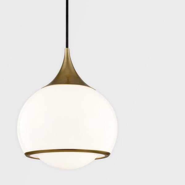 Reese 1 Light Pendant in Aged Brass – Foundry Lighting