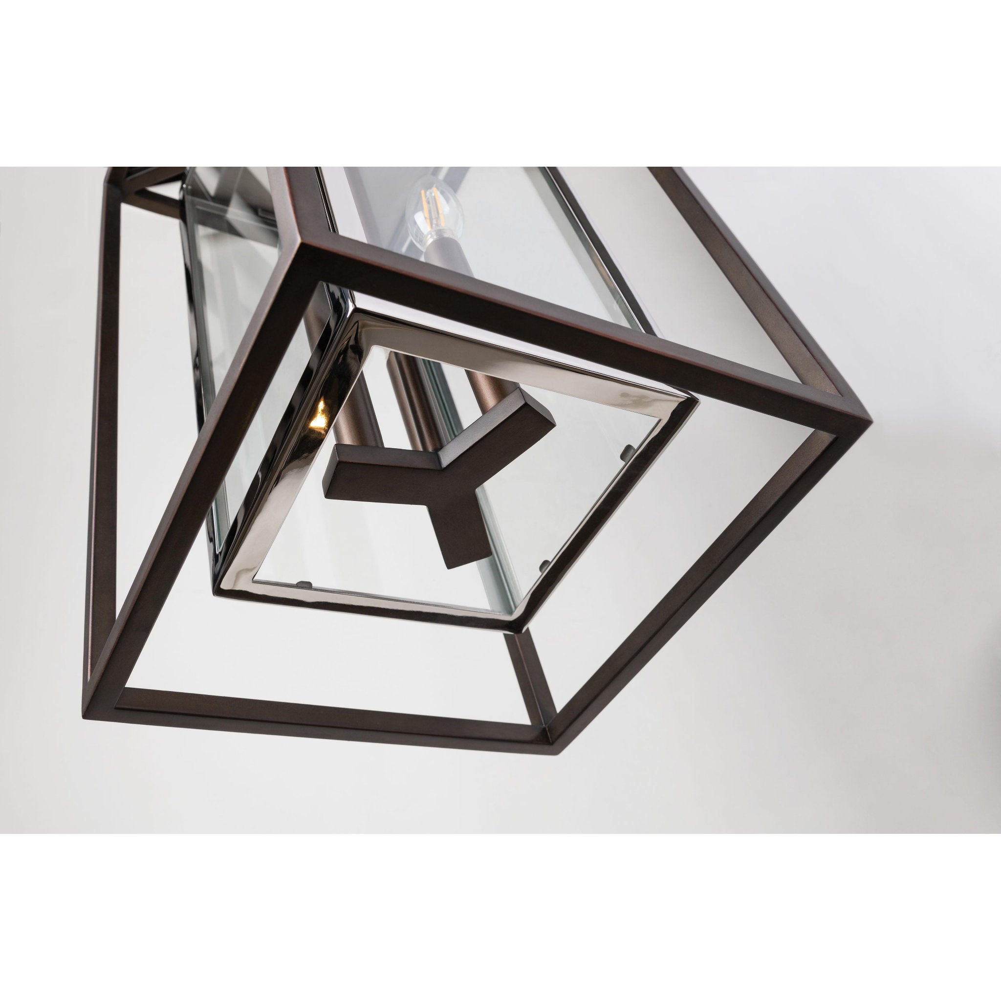 Morgan Lantern 3-Light LED in  Bronze/Stainless Steel L10.5 x W10.75 x H27.75