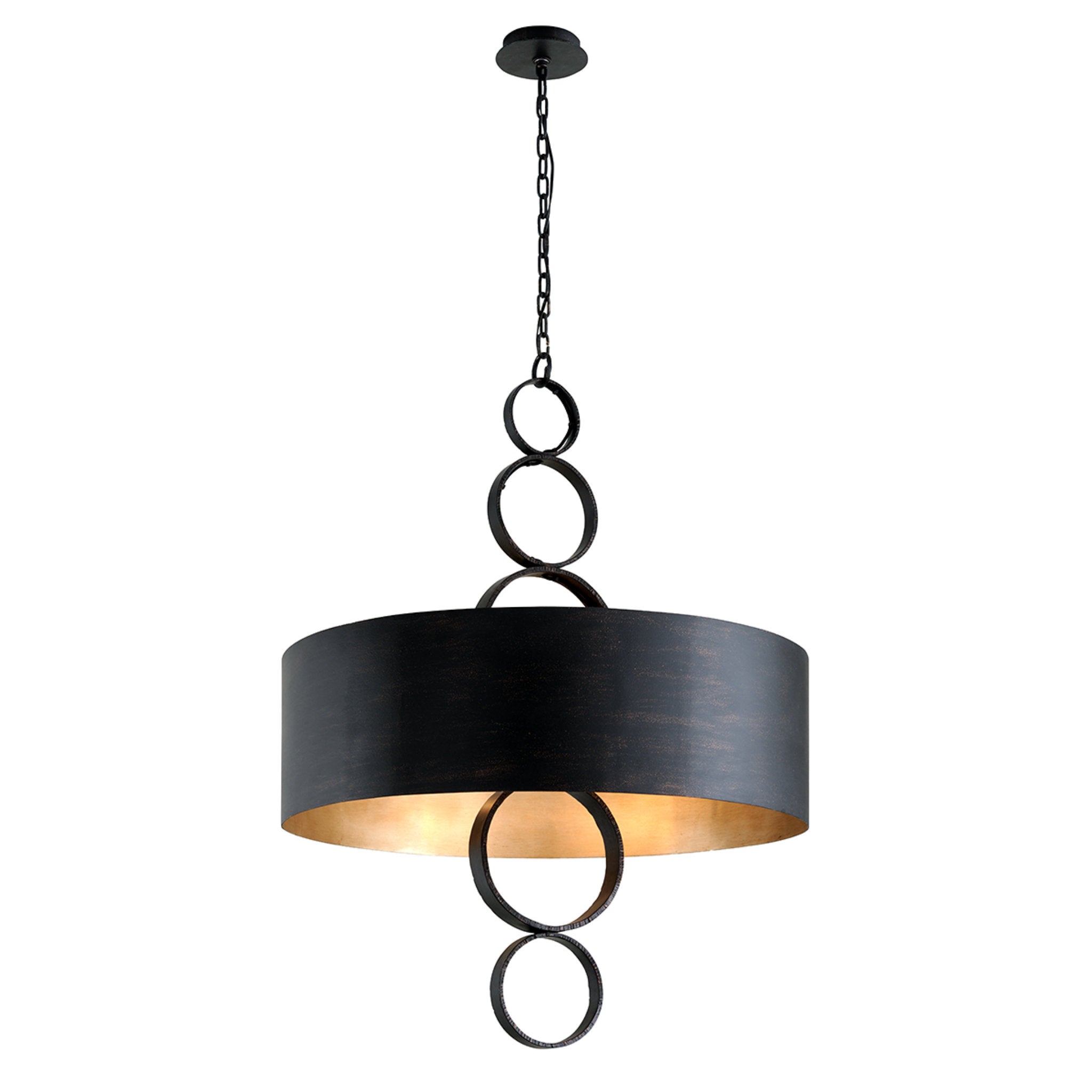 Rivington Chandelier 8-Light LED in  Charred Copper L36.25 x W36.25 x H49.25