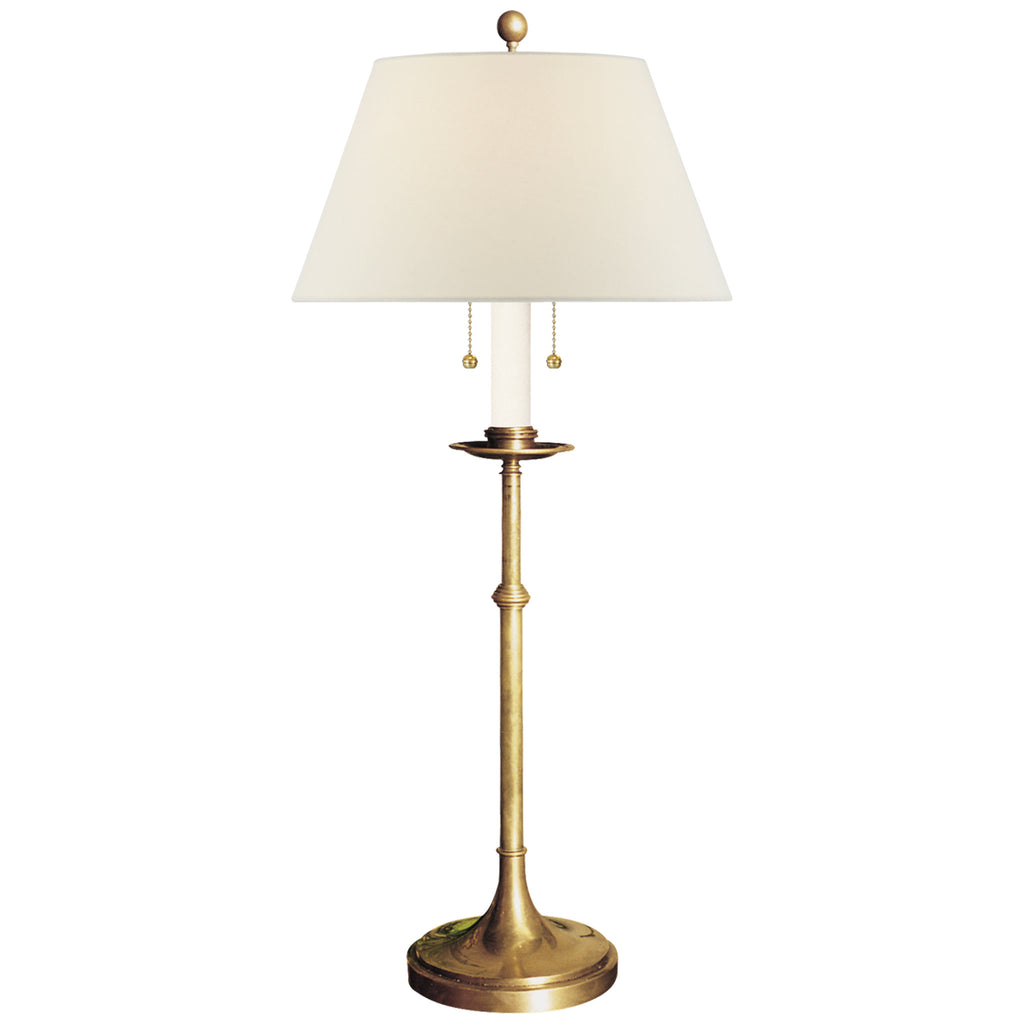 Chapman & Myers Fang Gourd Table Lamp in Antique-Burnished Brass with