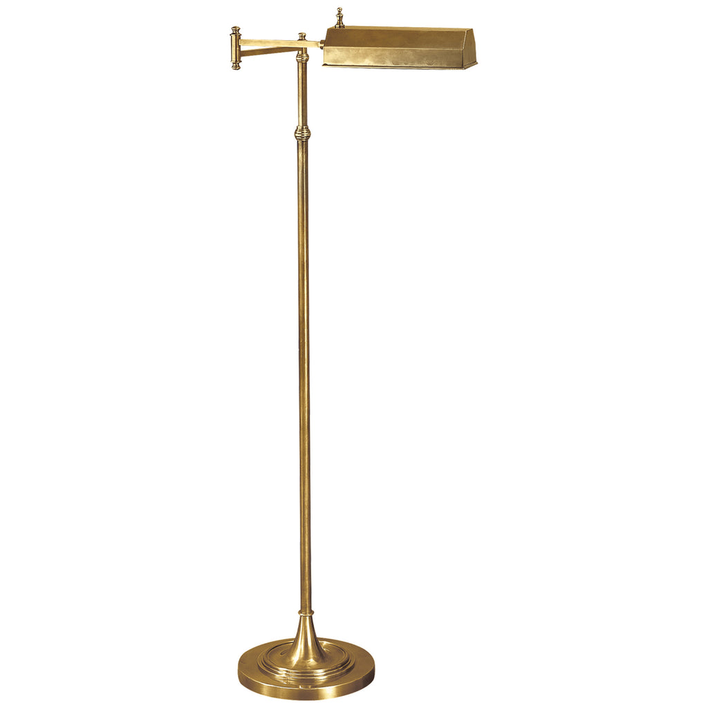 Interiors 1900 63621 Stanford 1Lt Antique Brass Swing Arm Floor Lamp w