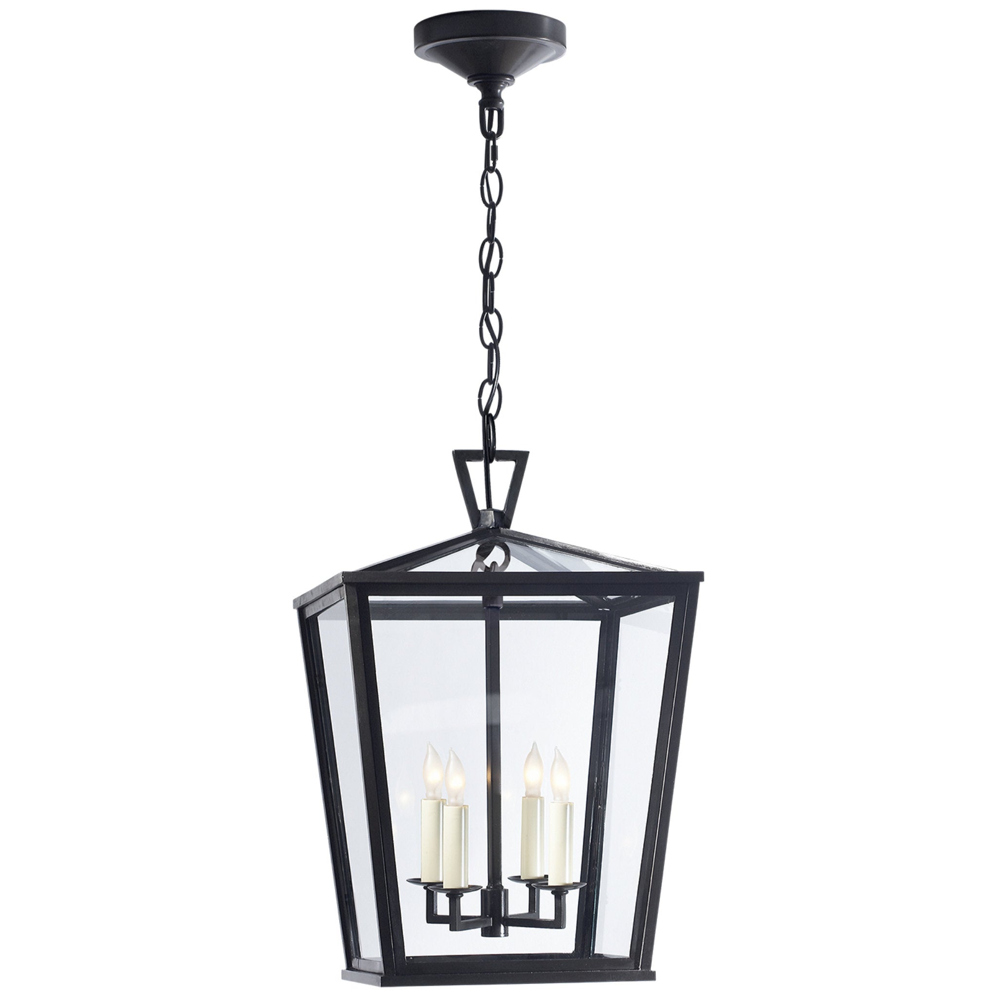 Chapman & Myers Darlana Small Hanging Lantern in Bronze