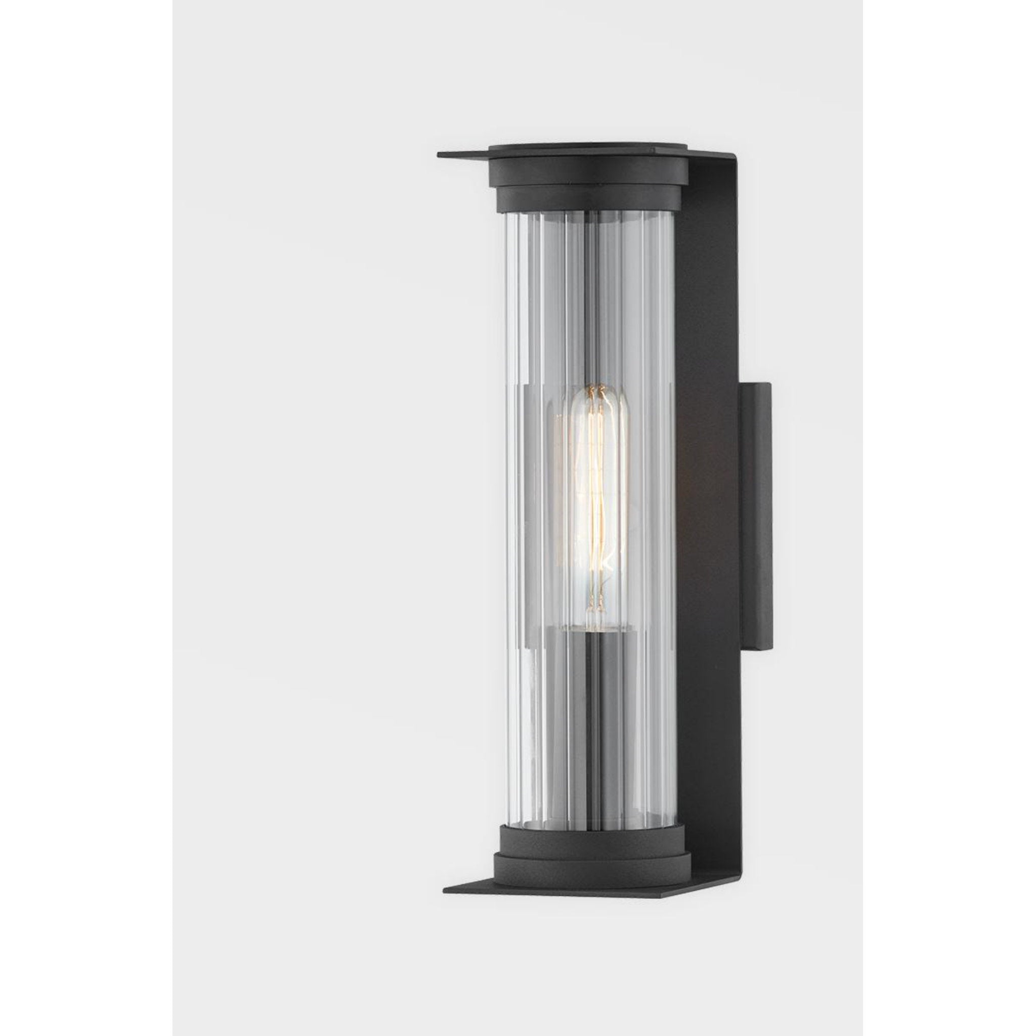 Presley Wall Sconce 1-Light LED in  Textured Black L7.5 x W7.5 x H22