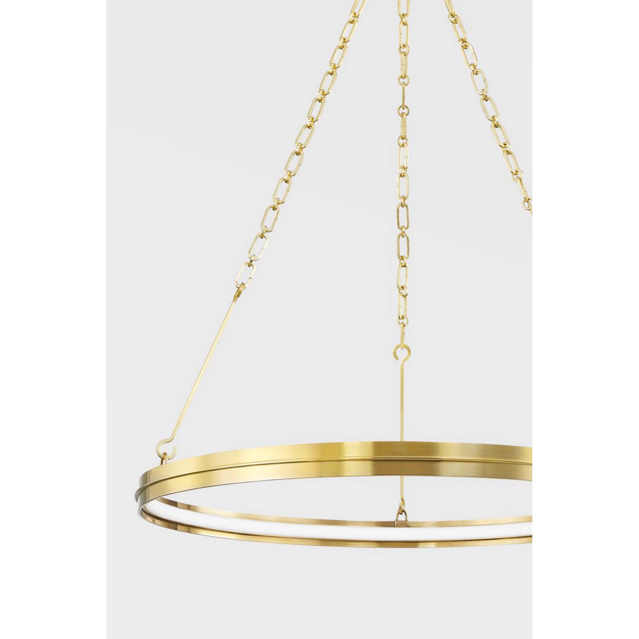 Rosendale 1 Light Chandelier in Aged Brass