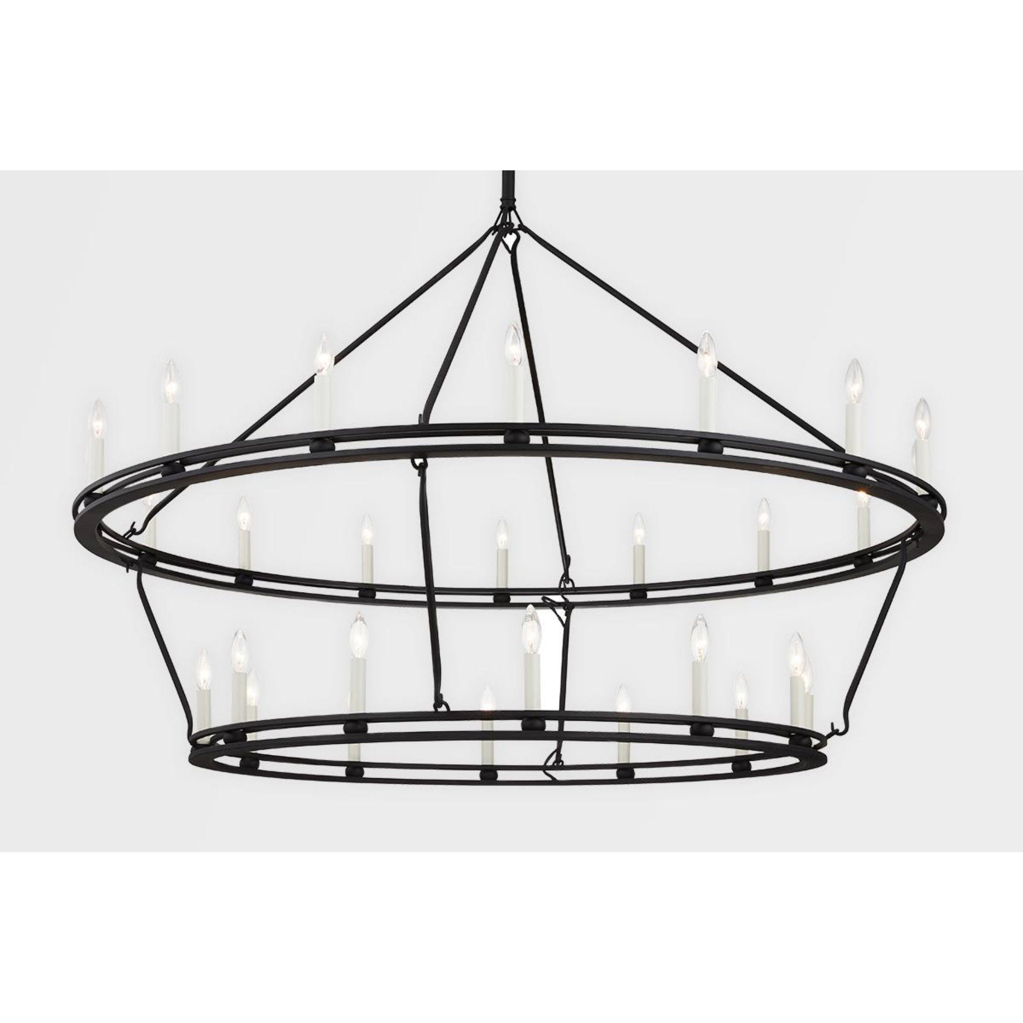 Sutton Chandelier 28-Light LED in  Textured Black L61 x W61 x H49