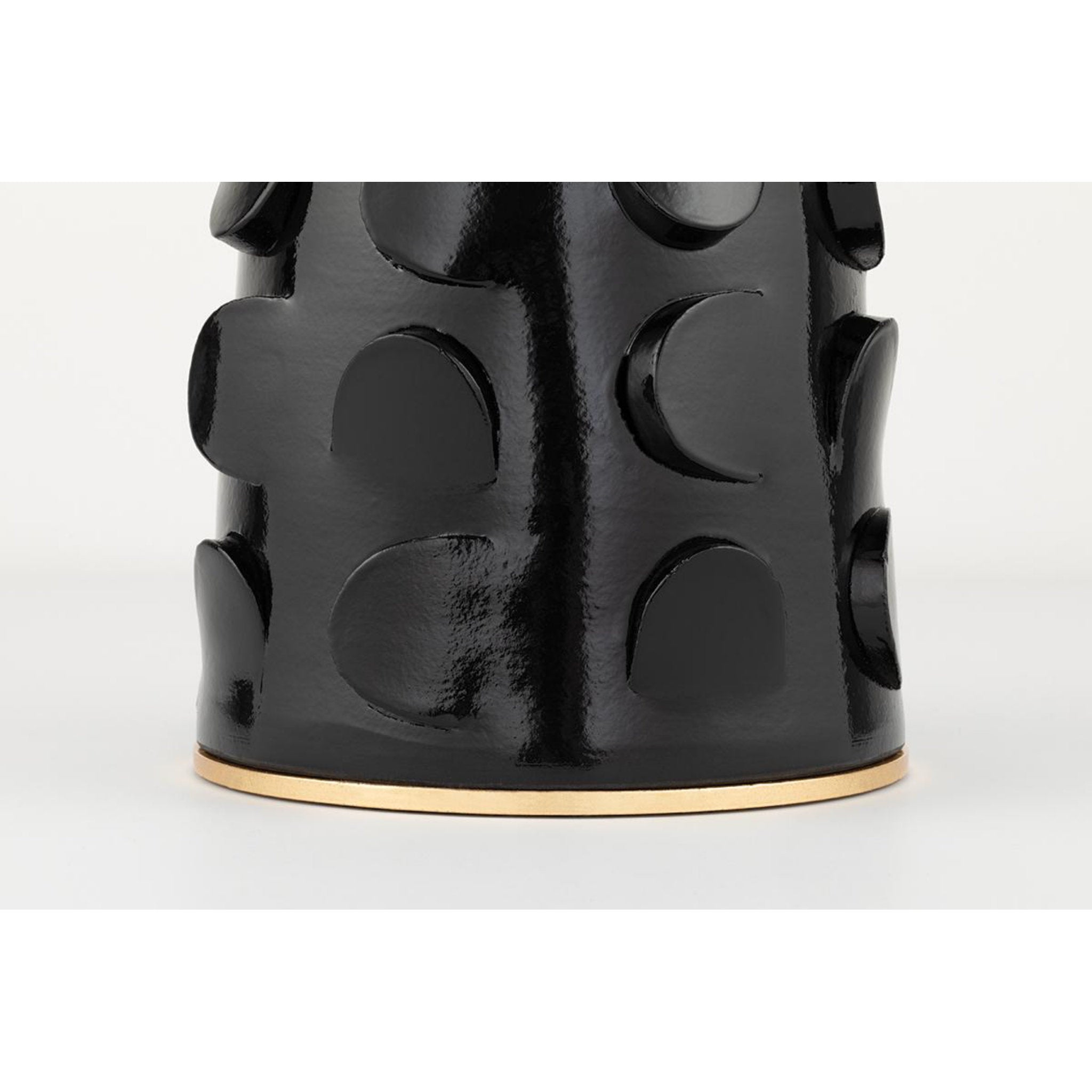 Naomi 1-Light Table Lamp in Black Lustro/Gold Leaf Combo