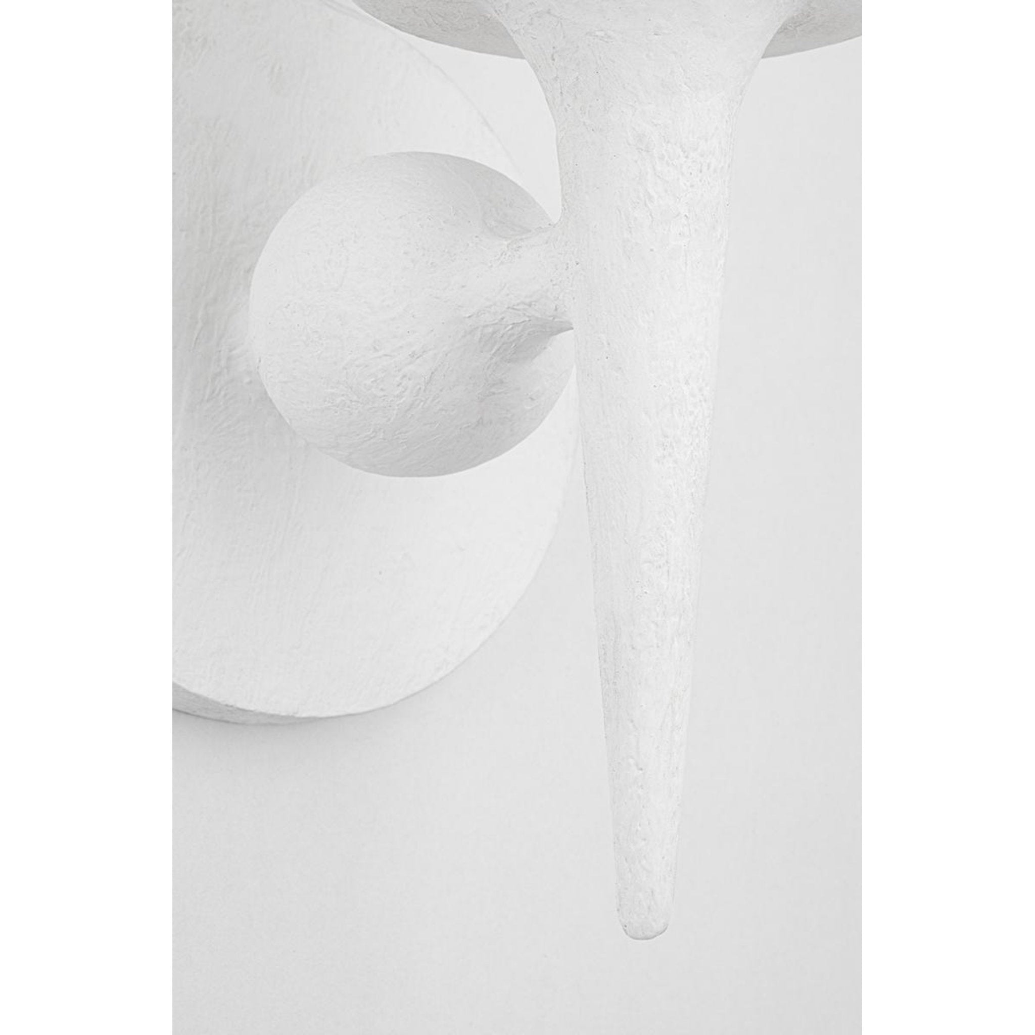 Torch 2 Light Wall Sconce in White Plaster