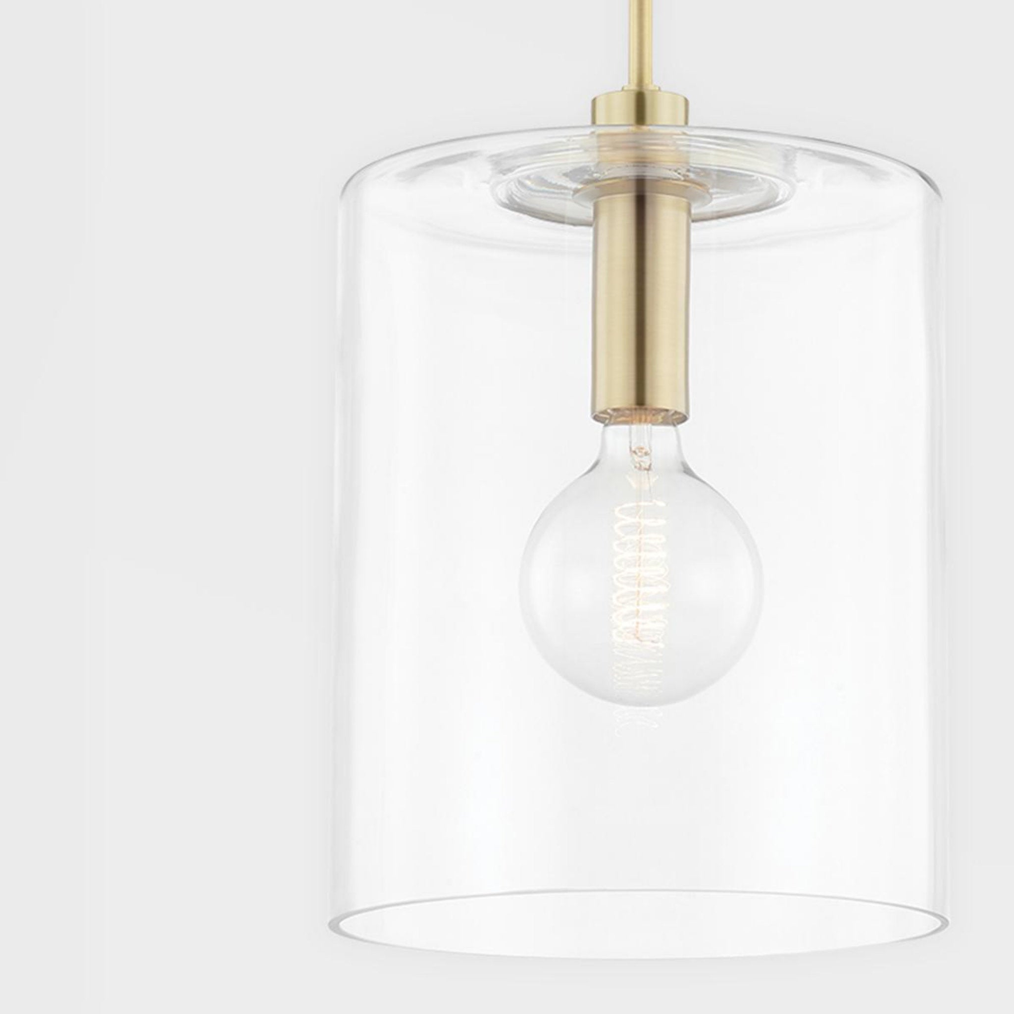 Neko 1-Light Pendant in Aged Brass