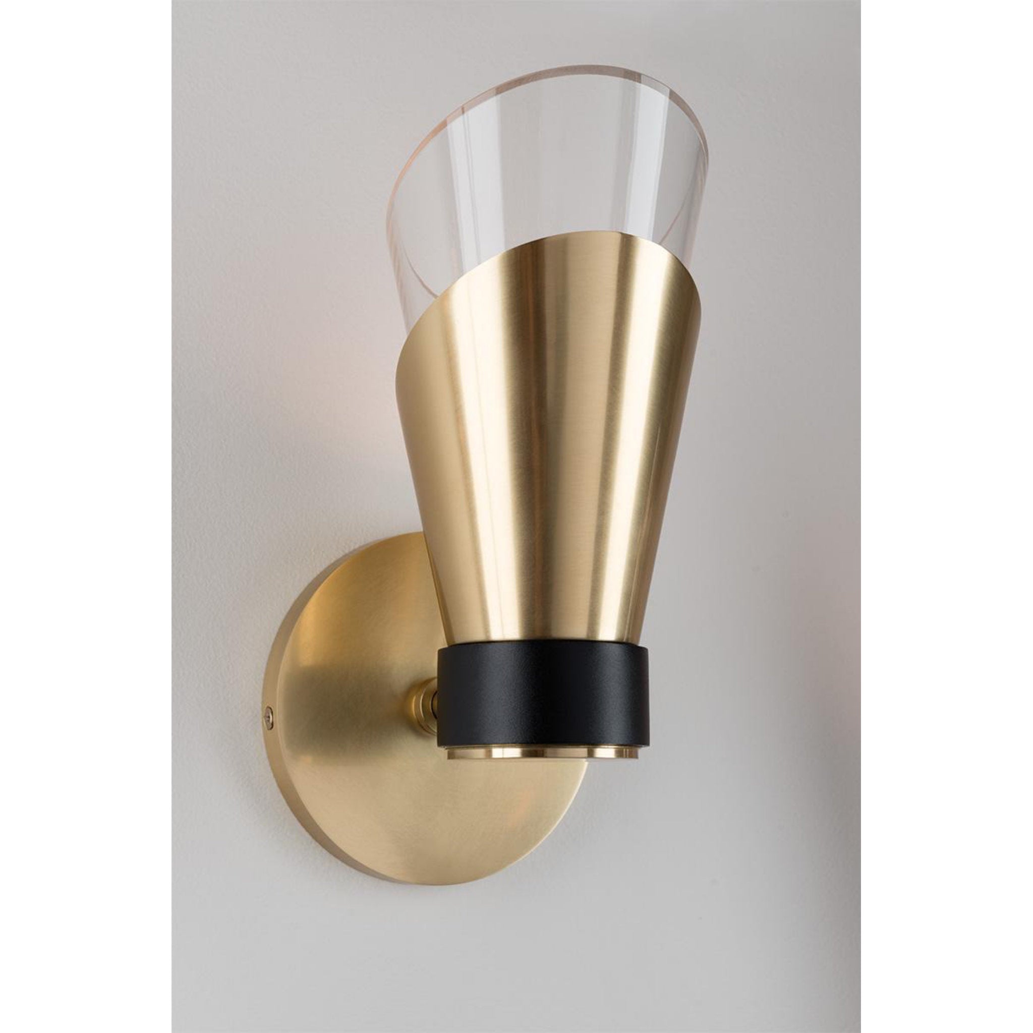 Angie 2-Light Wall Sconce in Polished Nickel/Black