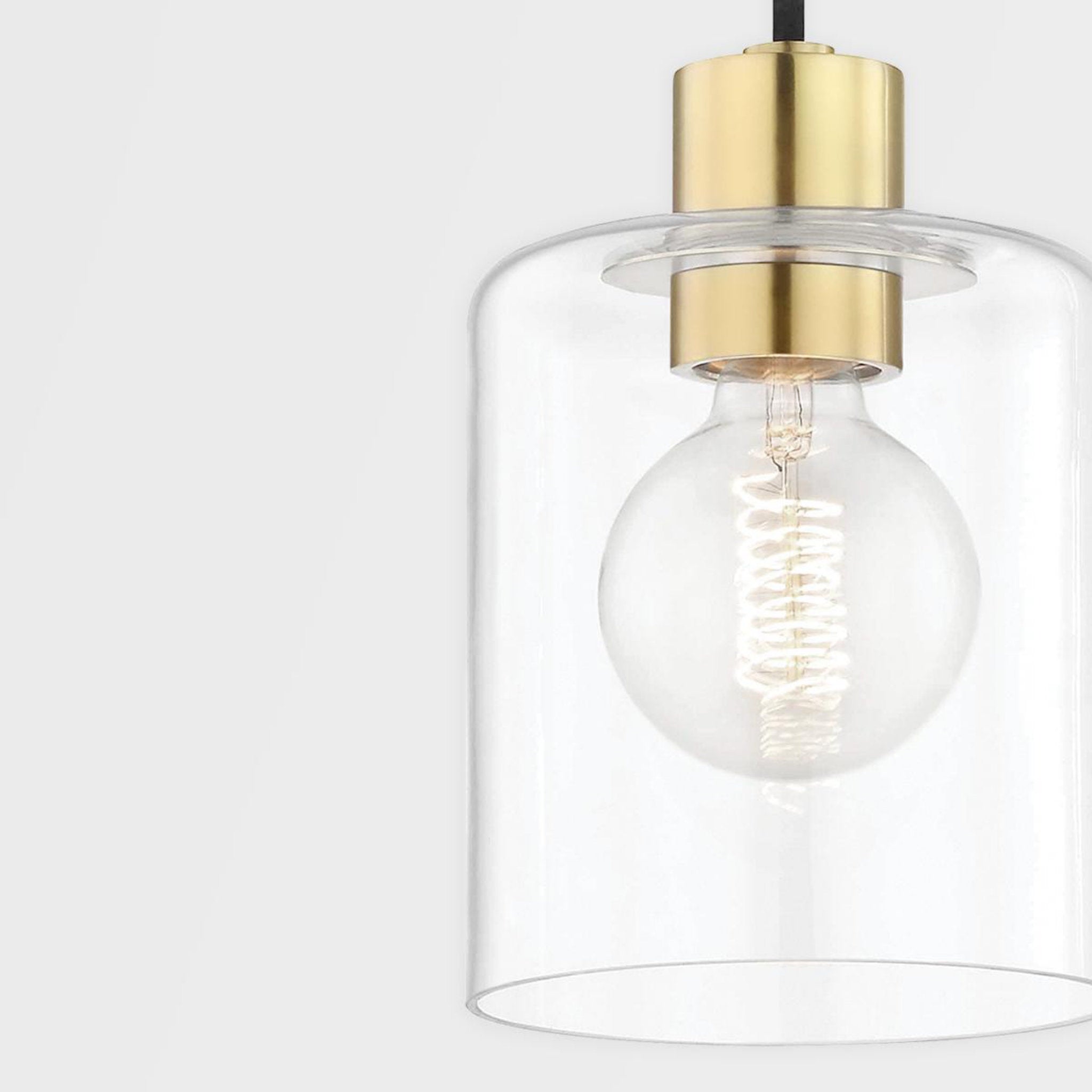 Neko 1-Light Pendant in Aged Brass