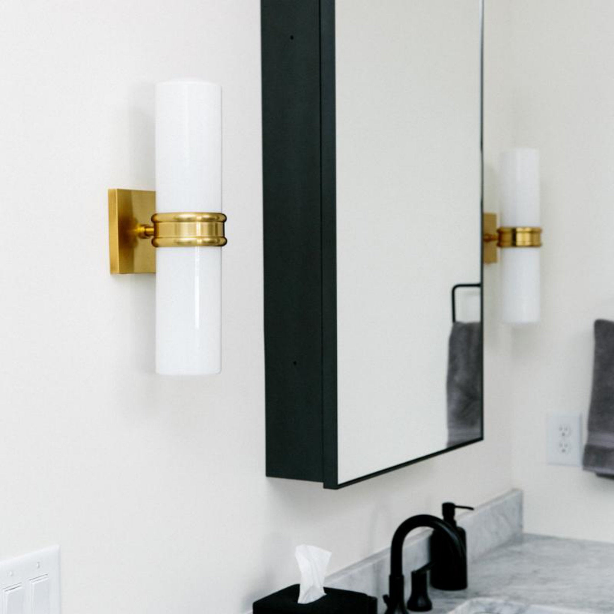 Natalie 2-Light Wall Sconce in Aged Brass by Justin Crocker