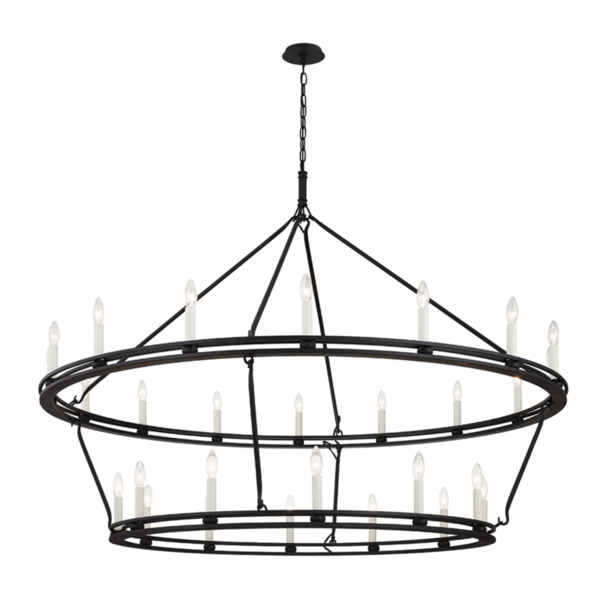 Sutton Chandelier 28-Light LED in  Textured Black L61 x W61 x H49