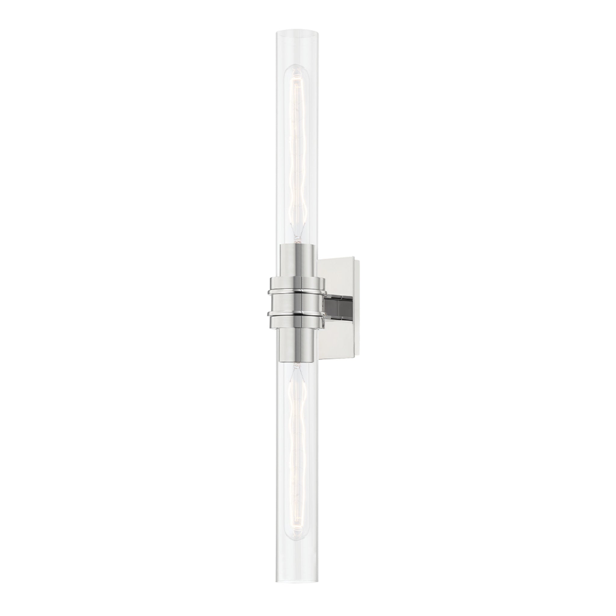 Oakfield 2 Light Wall Sconce in Polished Nickel