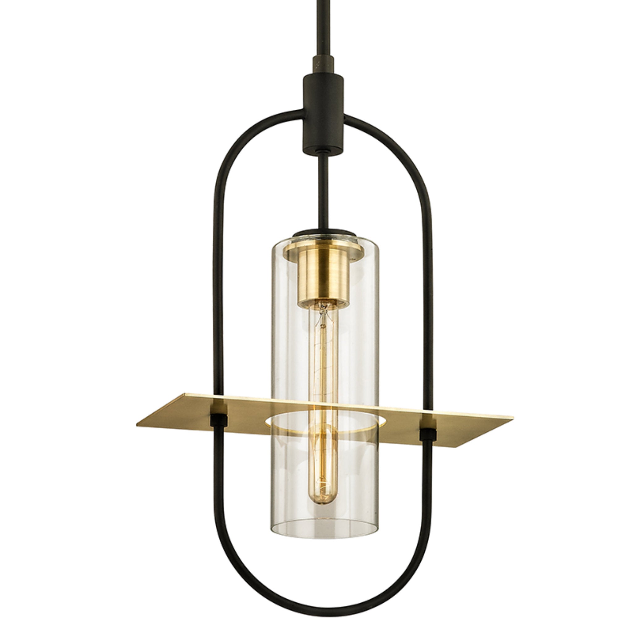 Smyth Pendant 1-Light LED in  Textured Bronze Brushed Brass L5.5 x W12.5 x H21.75