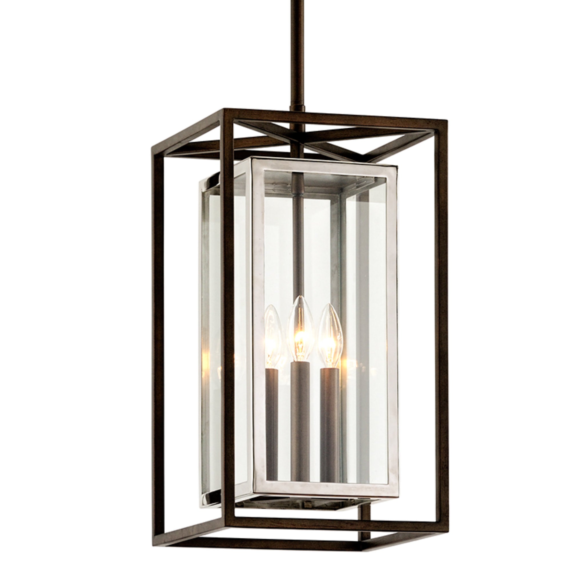 Morgan Lantern 3-Light LED in  Bronze/Stainless Steel L10.5 x W10.75 x H27.75