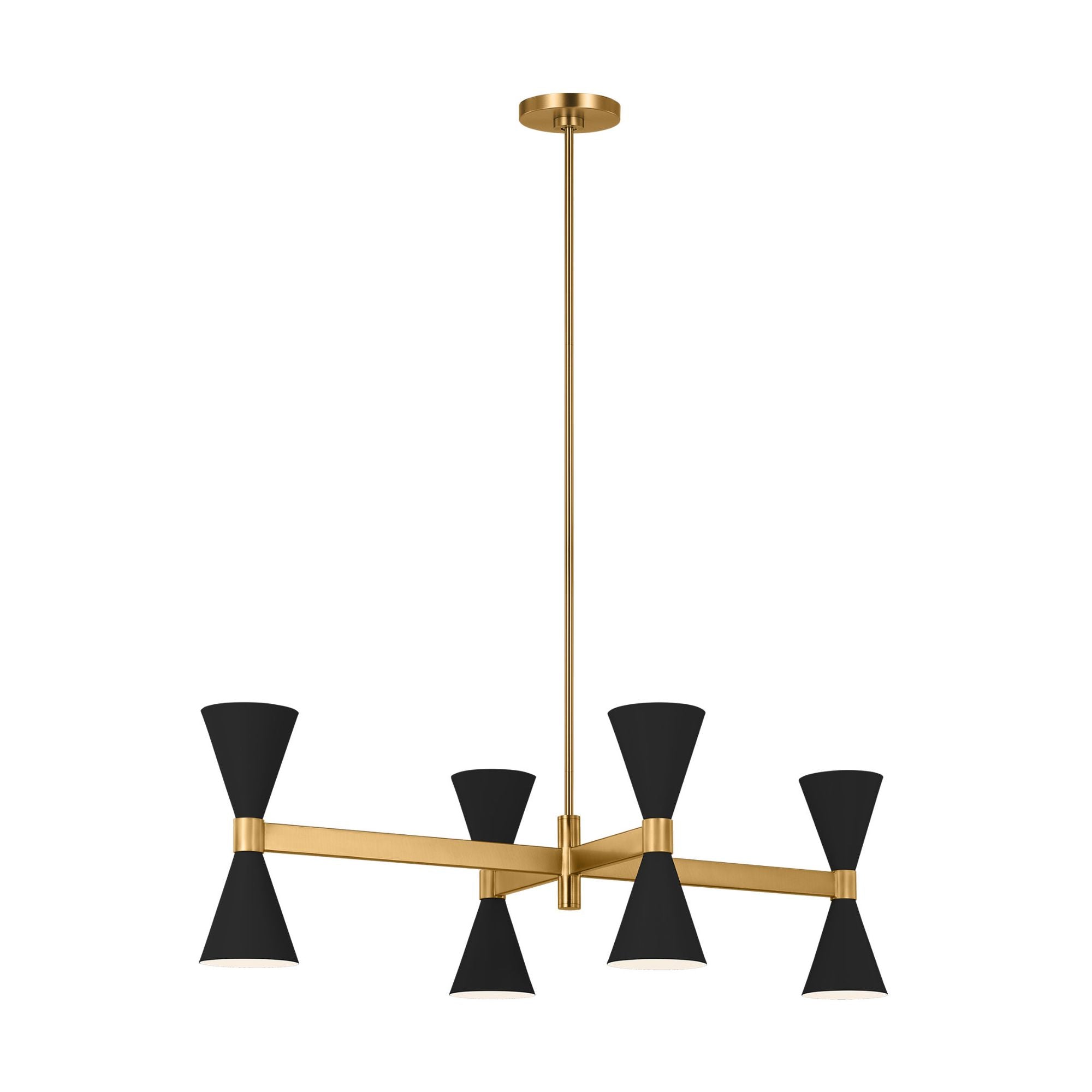 AERIN Albertine Linear Chandelier in Midnight Black