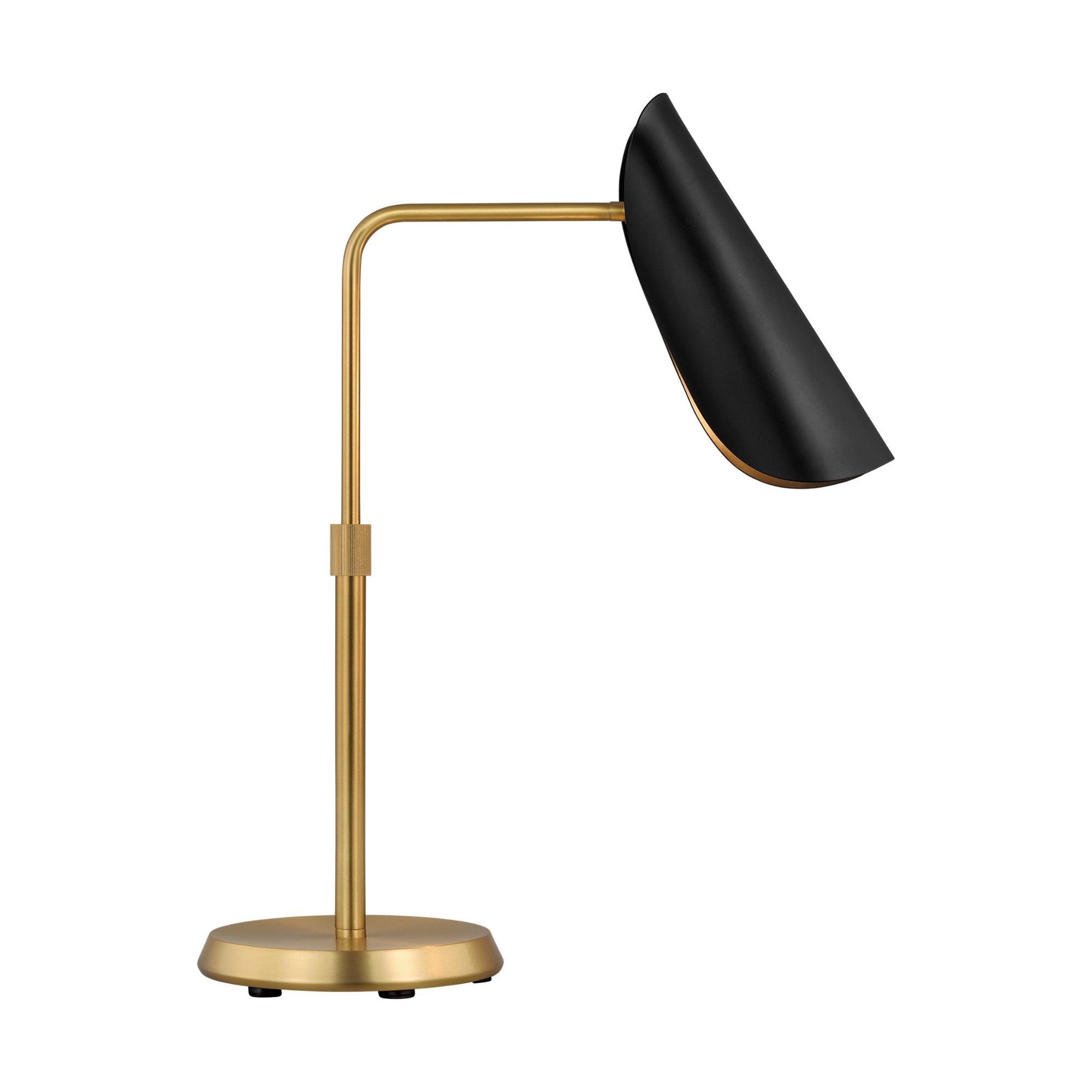 AERIN Tresa Task Table Lamp in Midnight Black and Burnished Brass