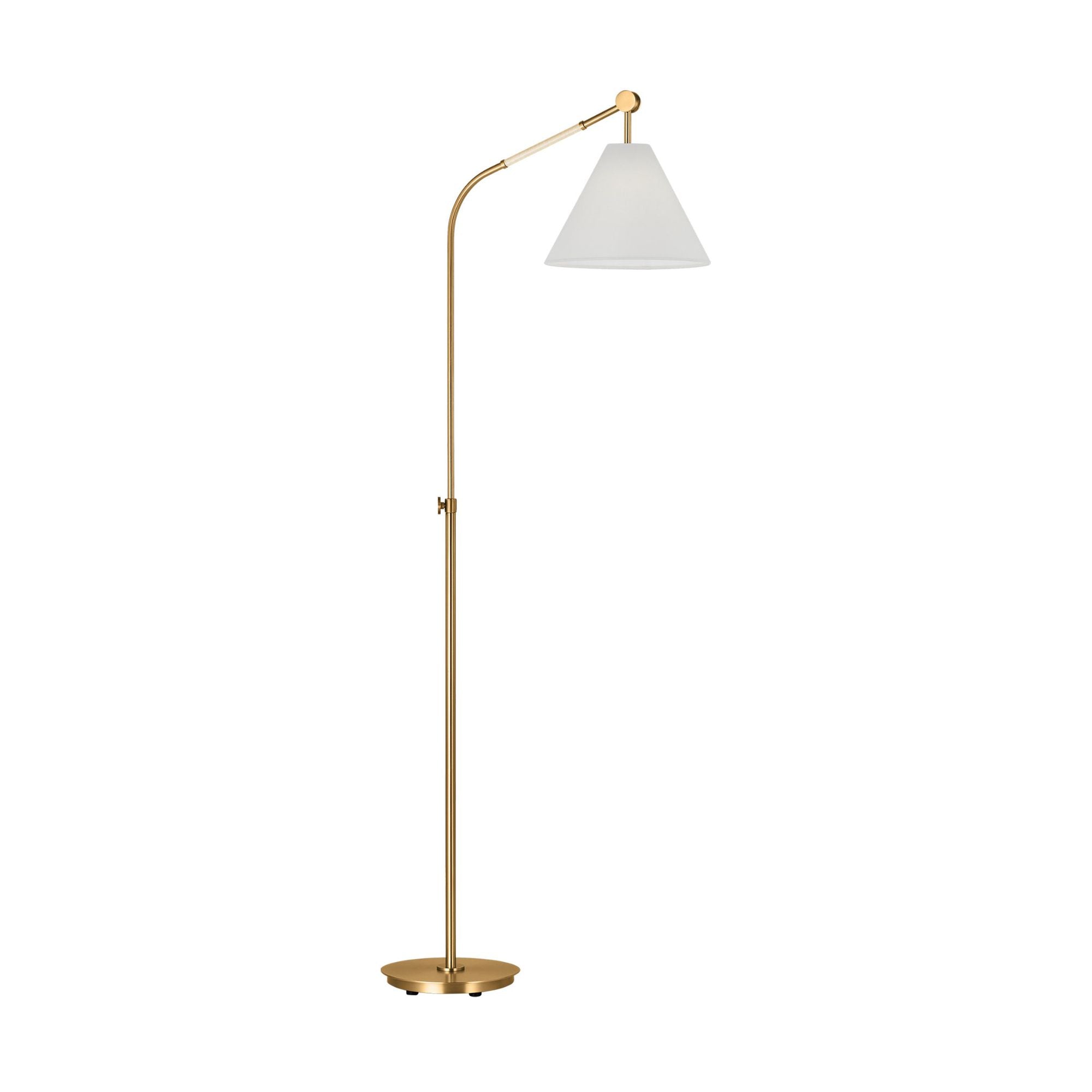 AERIN Remy Medium Task Floor Lamp in Burnished Brass