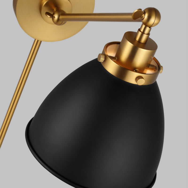 Visual Comfort Studio Wellfleet Wall Sconce in Midnight Black And