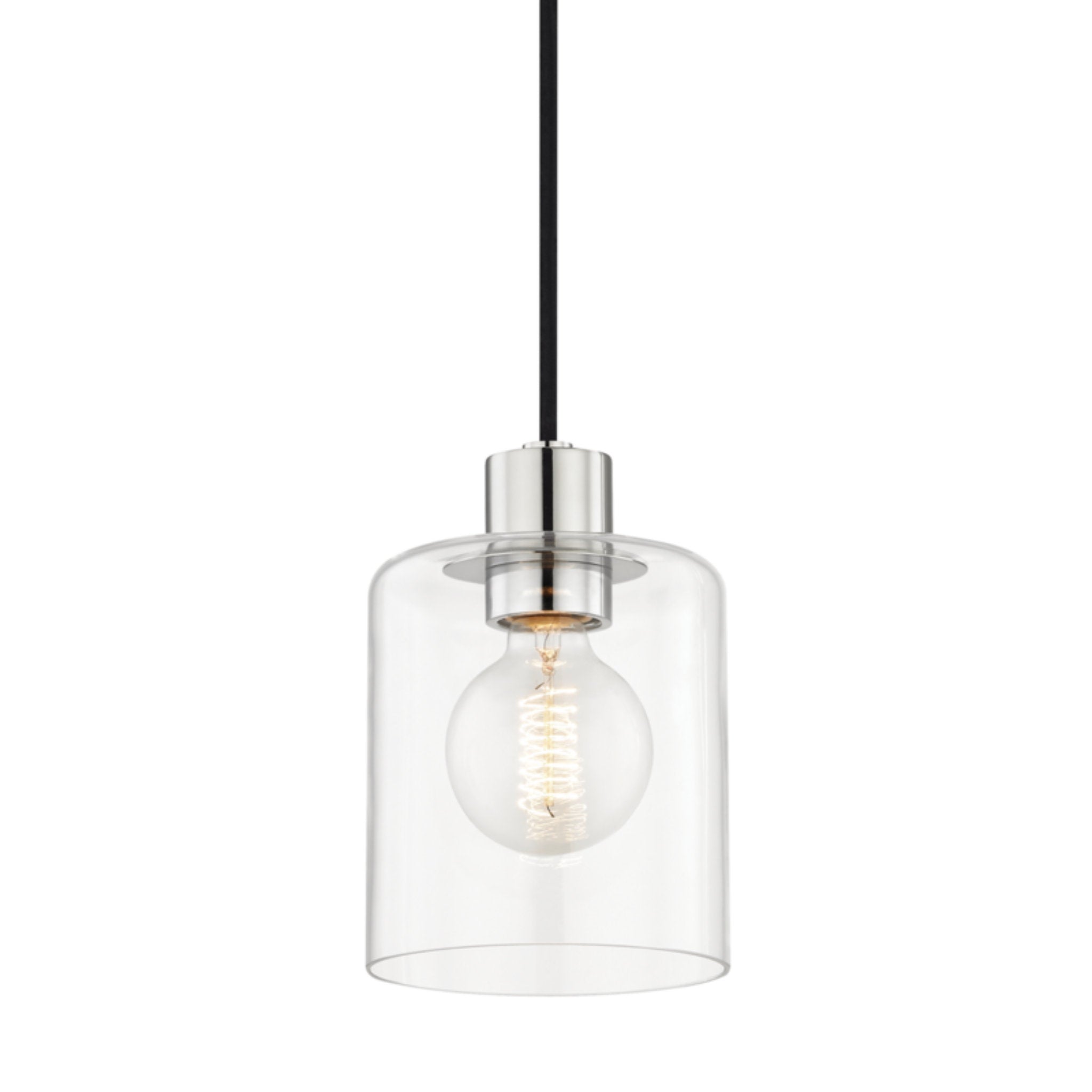 Neko 1-Light Pendant in Polished Nickel