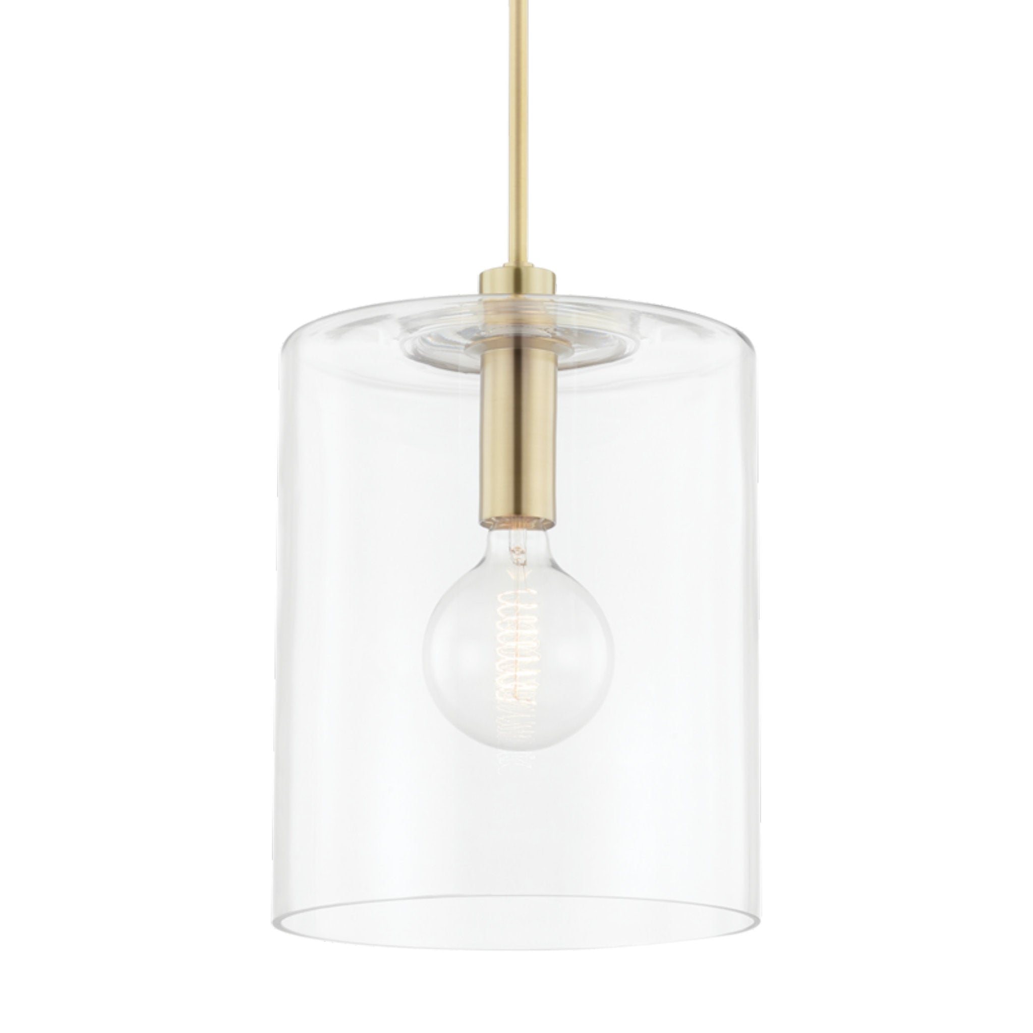 Neko 1-Light Pendant in Aged Brass