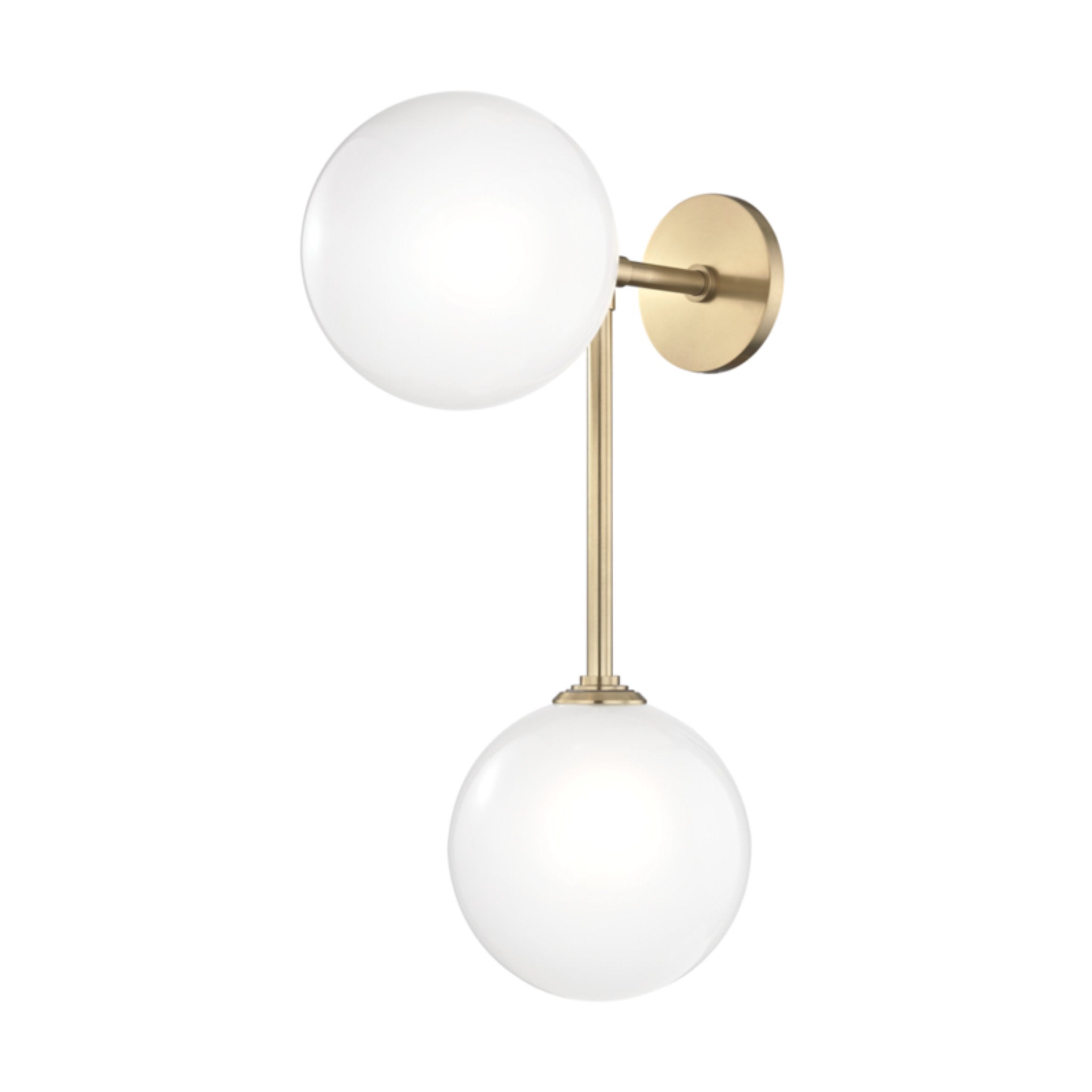 Ashleigh 2-Light Wall Sconce in Aged Brass