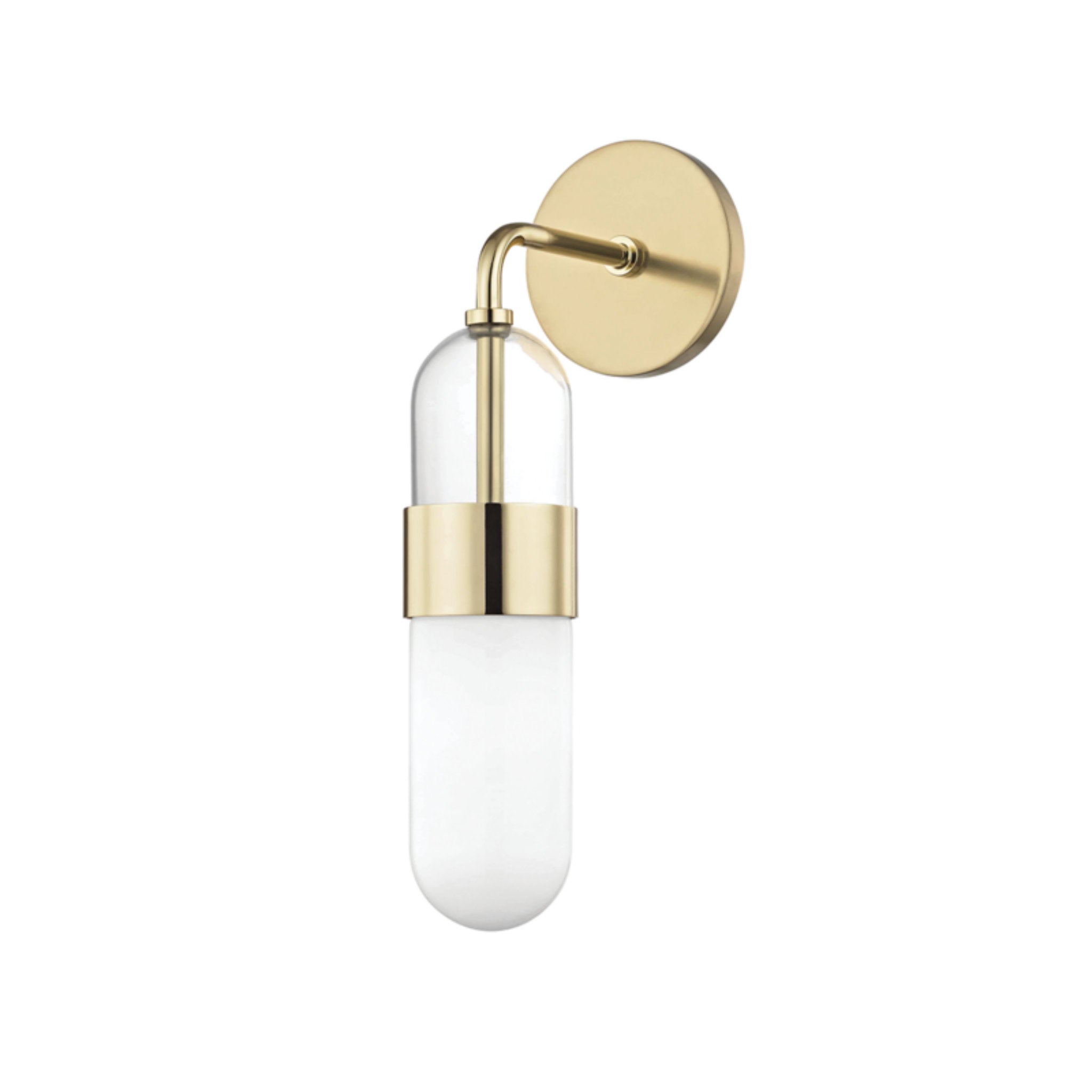 Emilia 1-Light Wall Sconce in Polished Brass