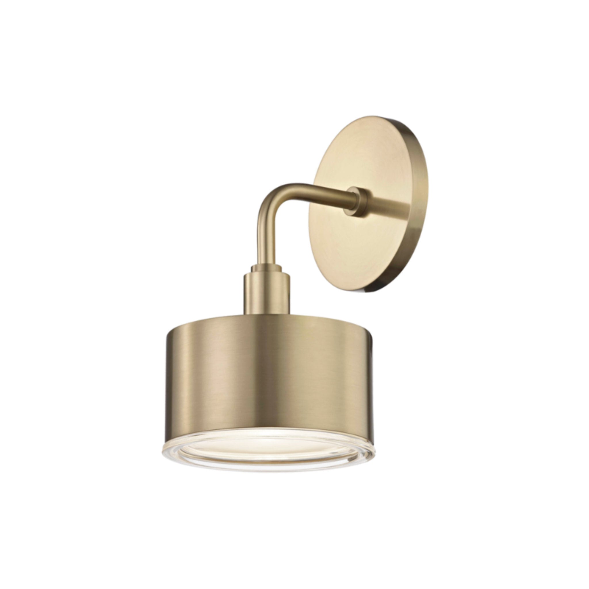 Nora 1-Light Wall Sconce in Aged Brass