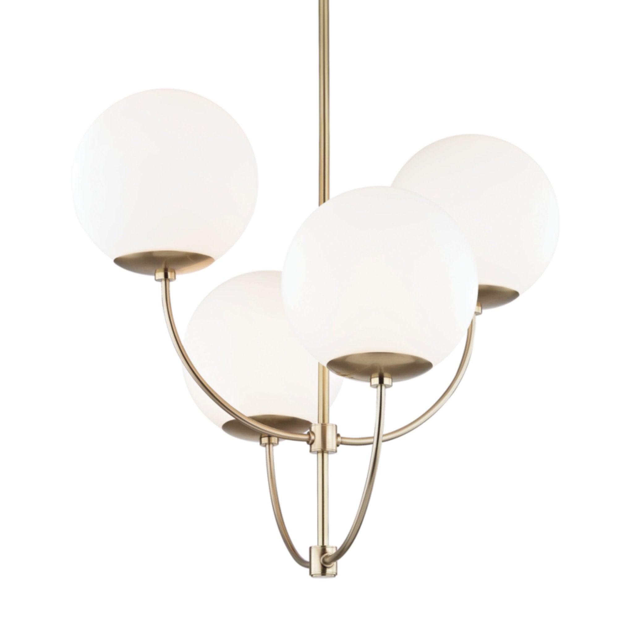 Carrie 4-Light Chandelier in Aged Brass