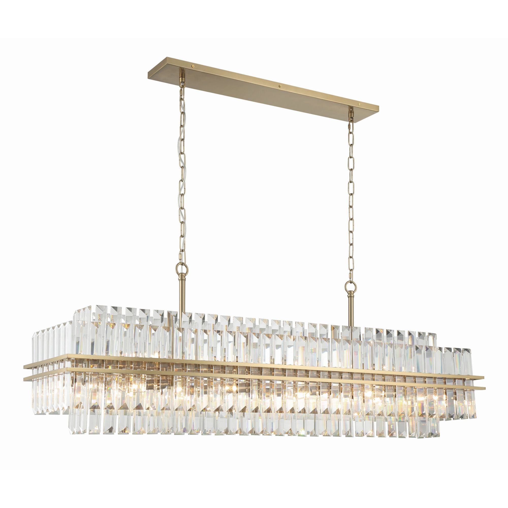 Hayes 16 Light Aged Brass Chandelier